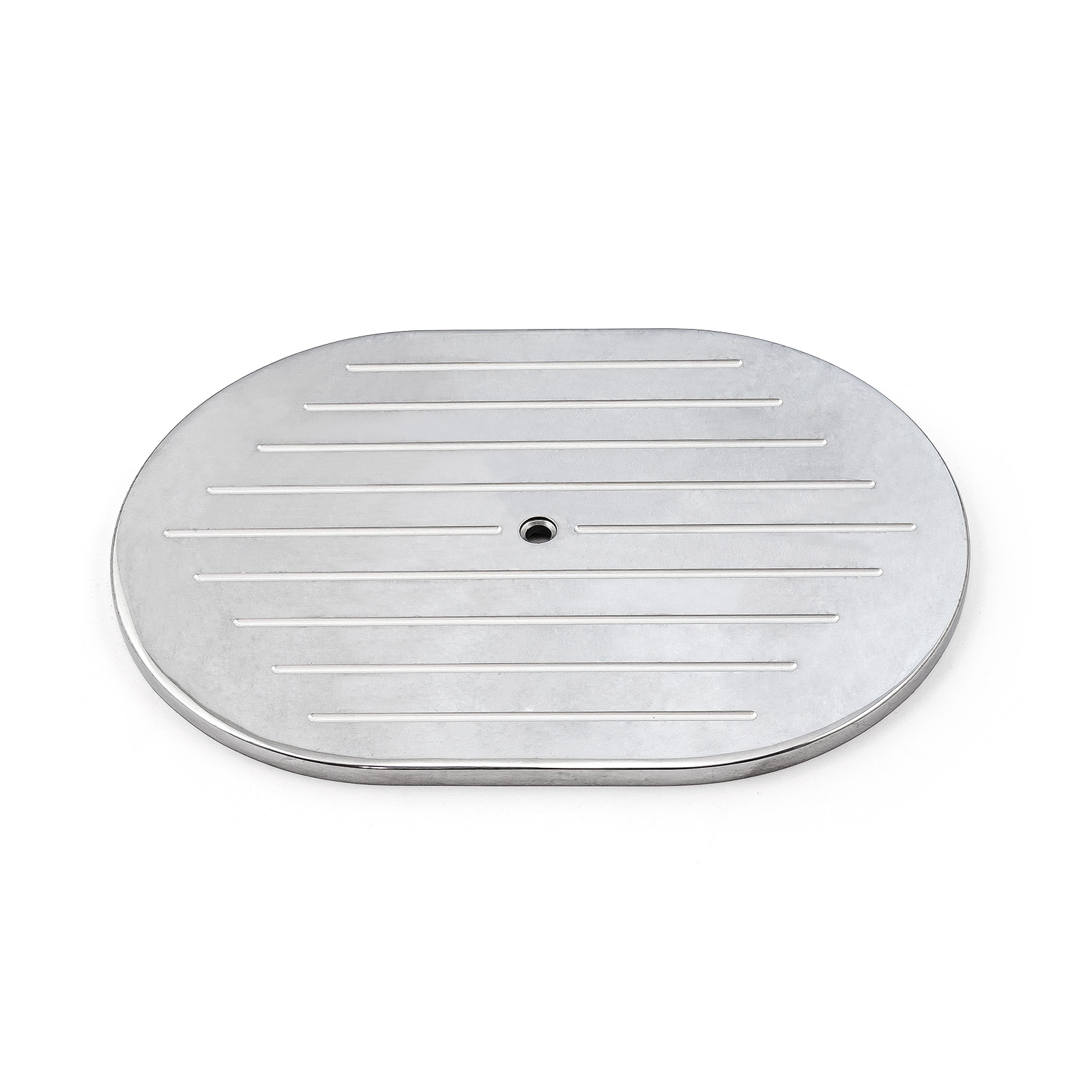 12" Aluminum Oval Ball Milled Air Cleaner Top