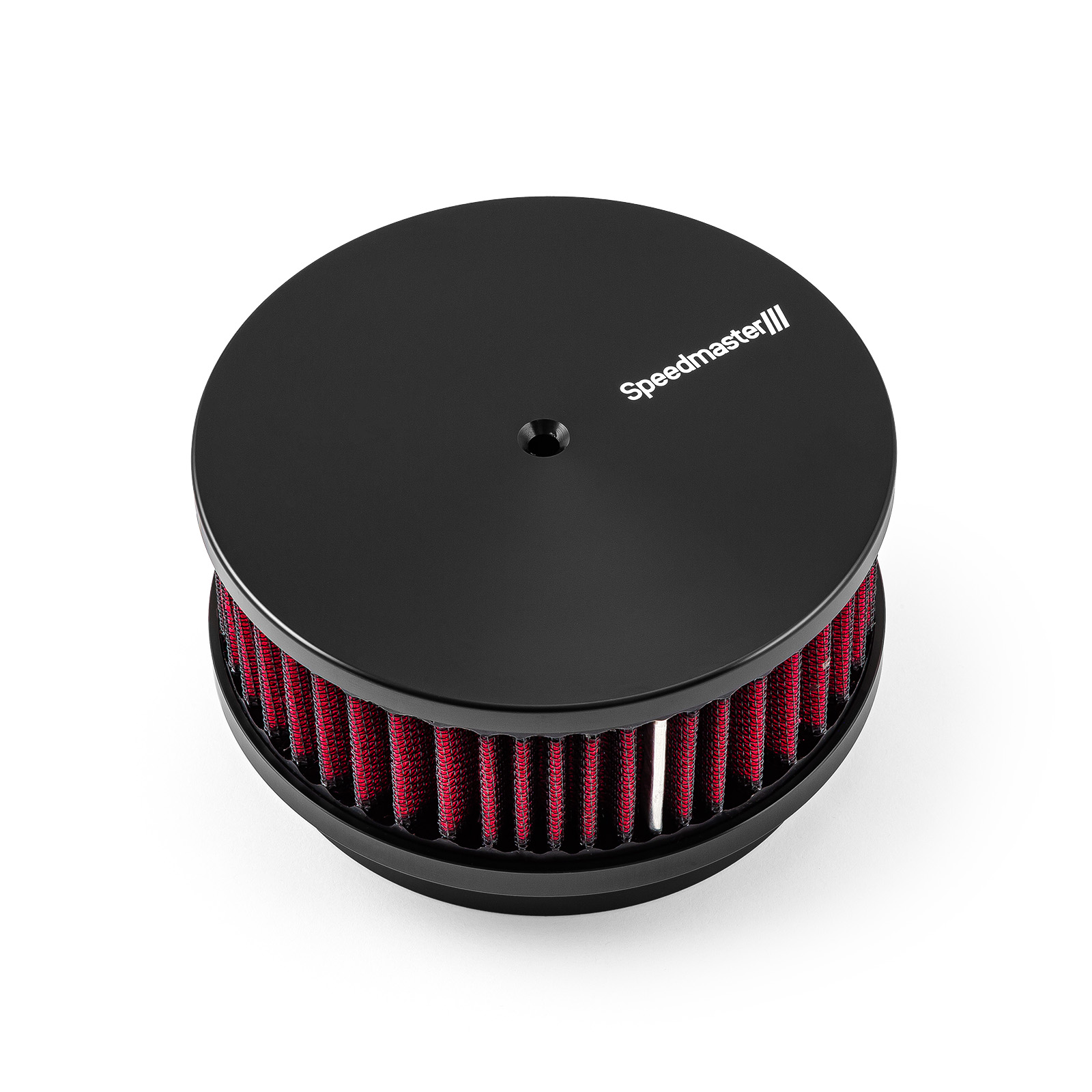 Speedmaster® PCE104.1087.01 6" x 2" Washable Filter Billet Aluminum Air Cleaner Assembly Kit - Black