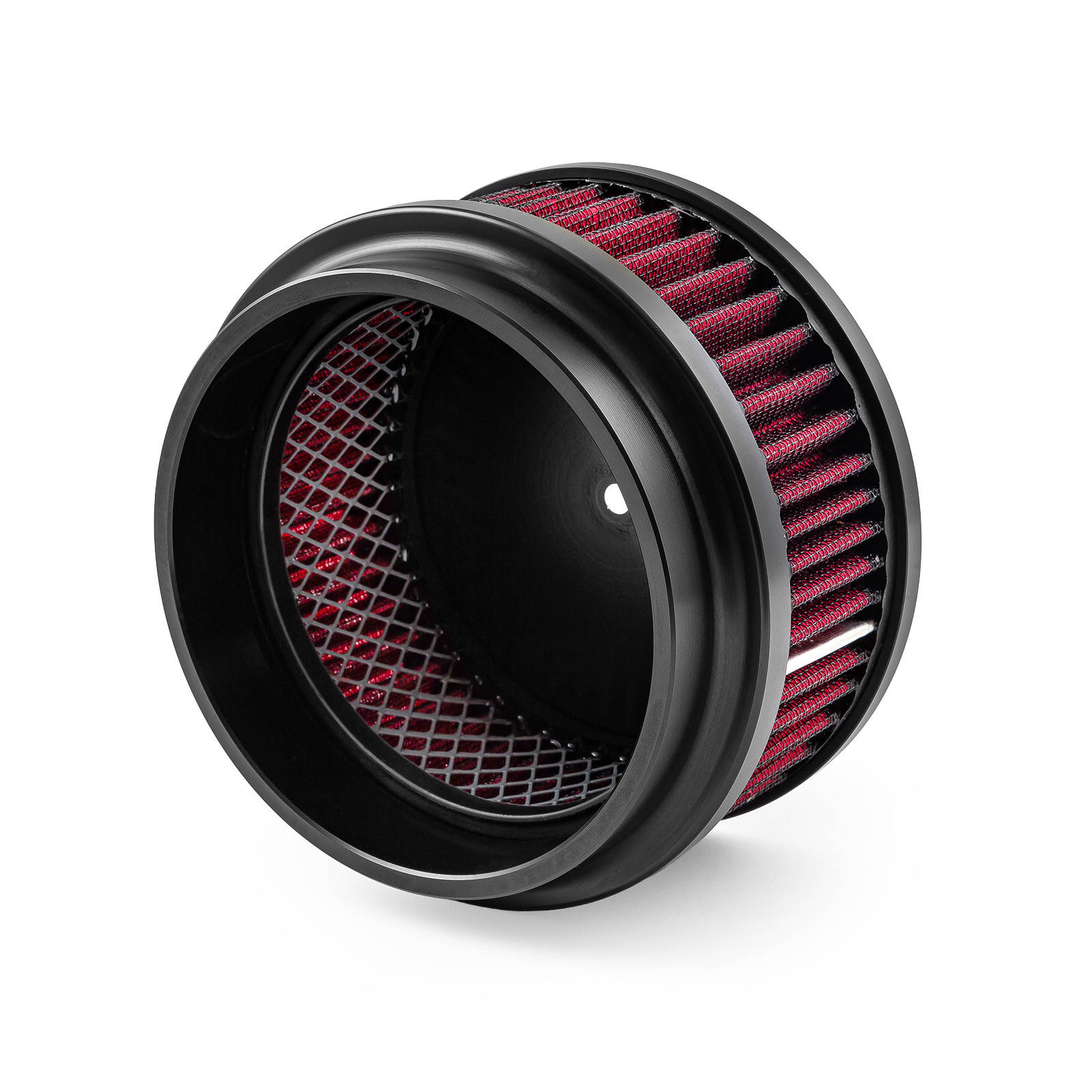 Speedmaster® PCE104.1087.01 6" x 2" Washable Filter Billet Aluminum Air Cleaner Assembly Kit - Black