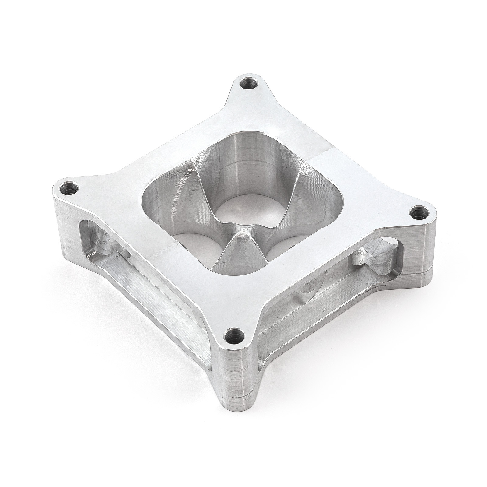 2" Aluminum 4150 CNC Machined Carburetor Spacer Square Bore 4 Port