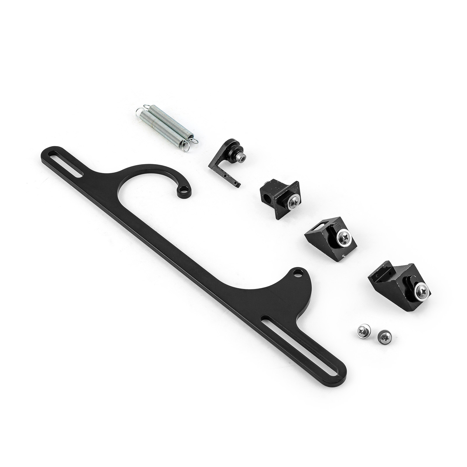 Speedmaster® PCE124.1014.01 Carburetor Throttle Cable Bracket Kit w/ Return Springs - Billet Black