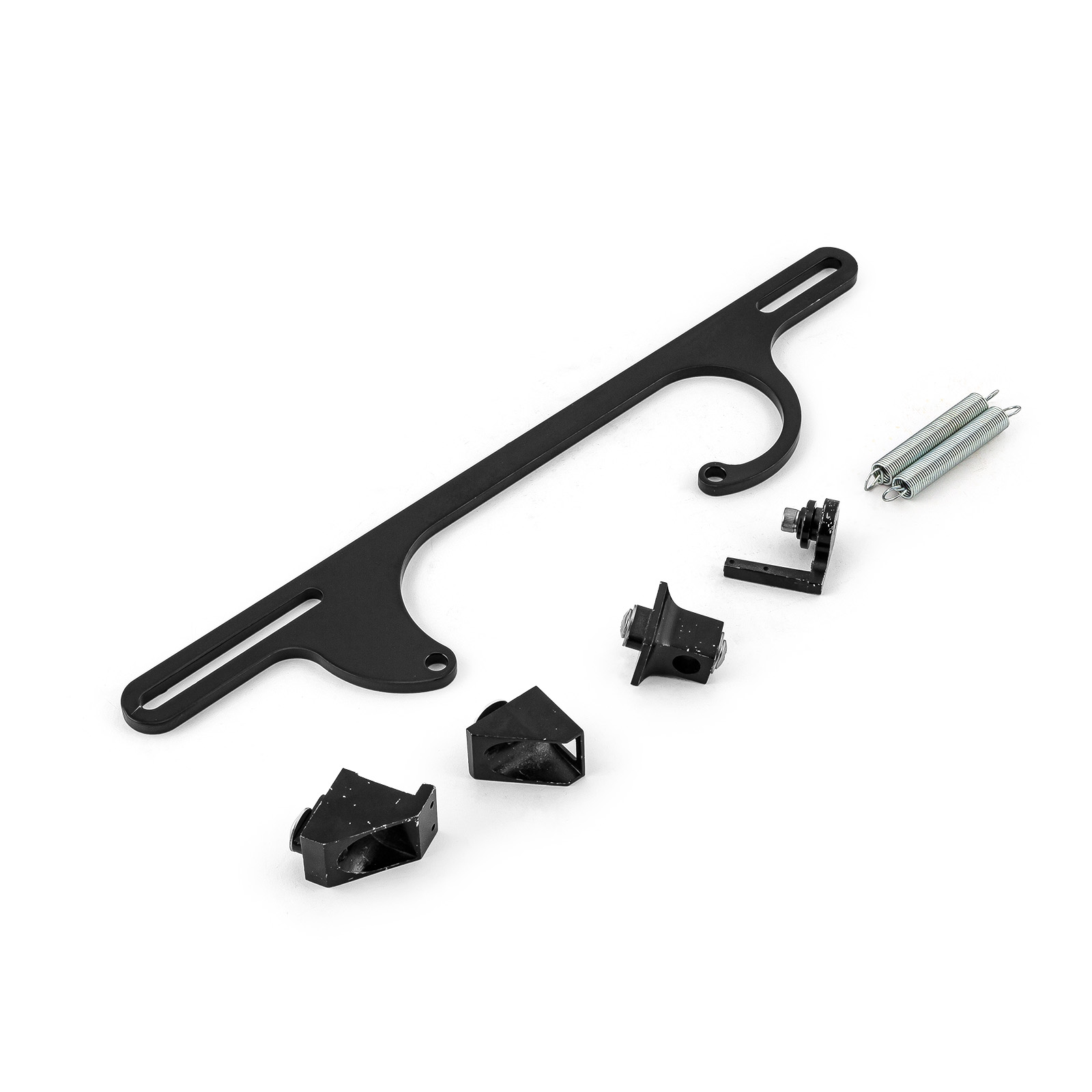 Speedmaster® PCE124.1014.01 Carburetor Throttle Cable Bracket Kit w/ Return Springs - Billet Black