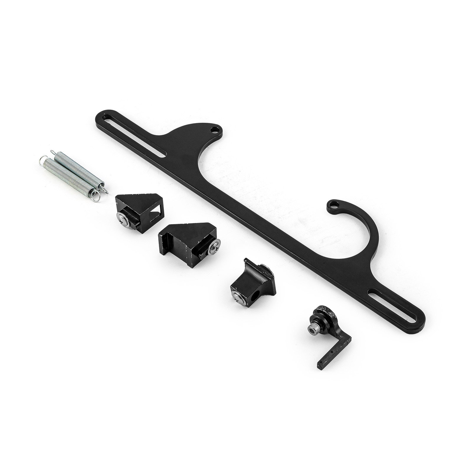 Speedmaster® PCE124.1014.01 Carburetor Throttle Cable Bracket Kit w/ Return Springs - Billet Black