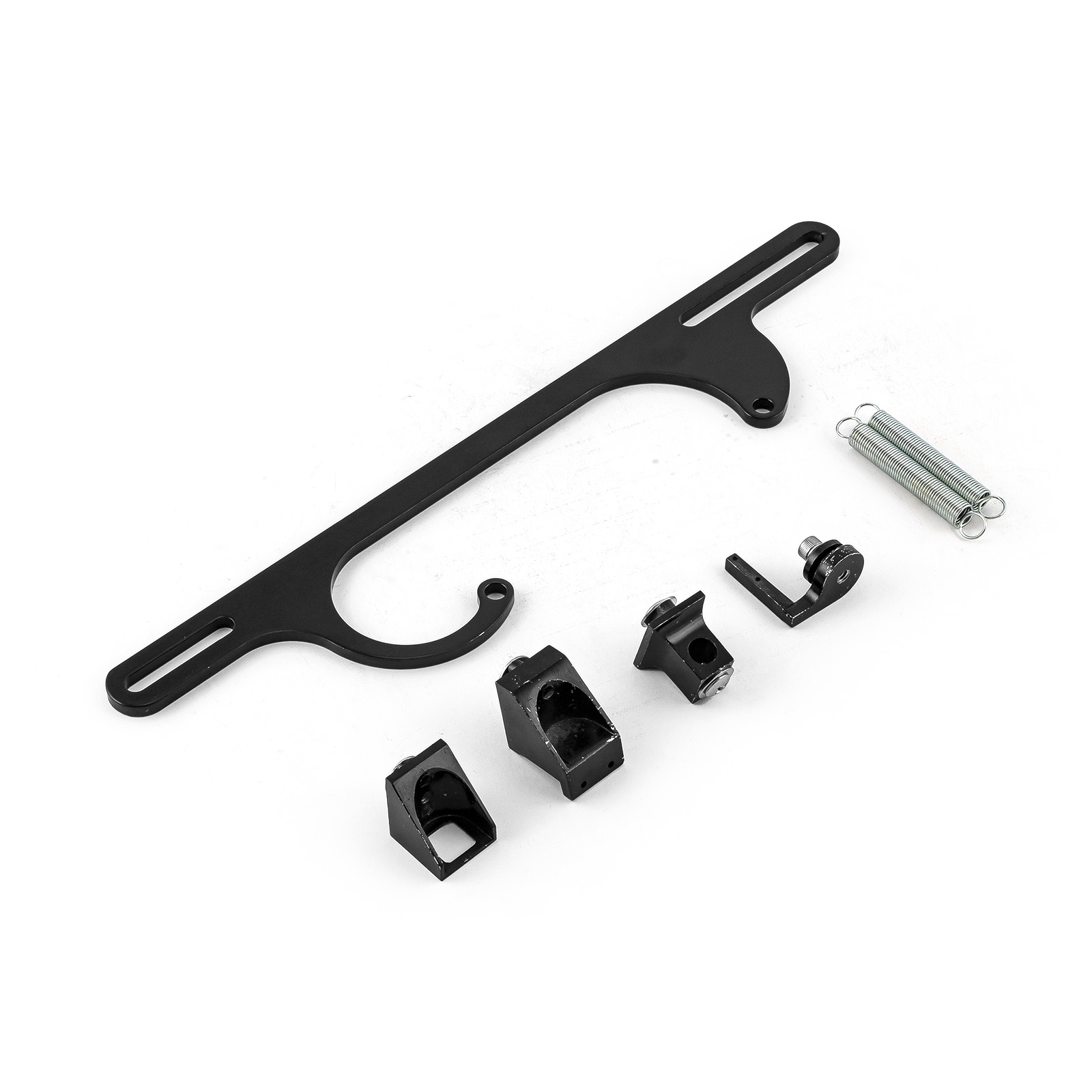 Speedmaster® PCE124.1014.01 Carburetor Throttle Cable Bracket Kit w/ Return Springs - Billet Black