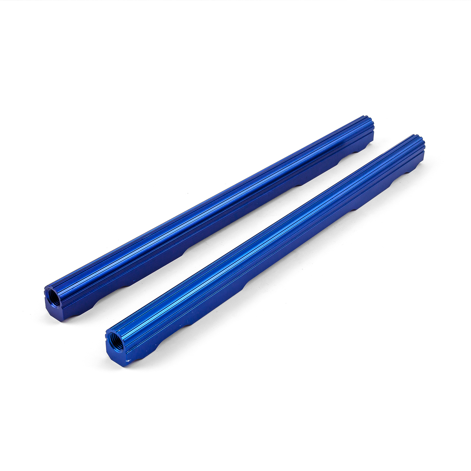 Speedmaster® PCE137.1014.03 Oldsmobile 400 425 455 Billet Aluminum Fuel Injector Rail Kit - Blue [MidRise Air]