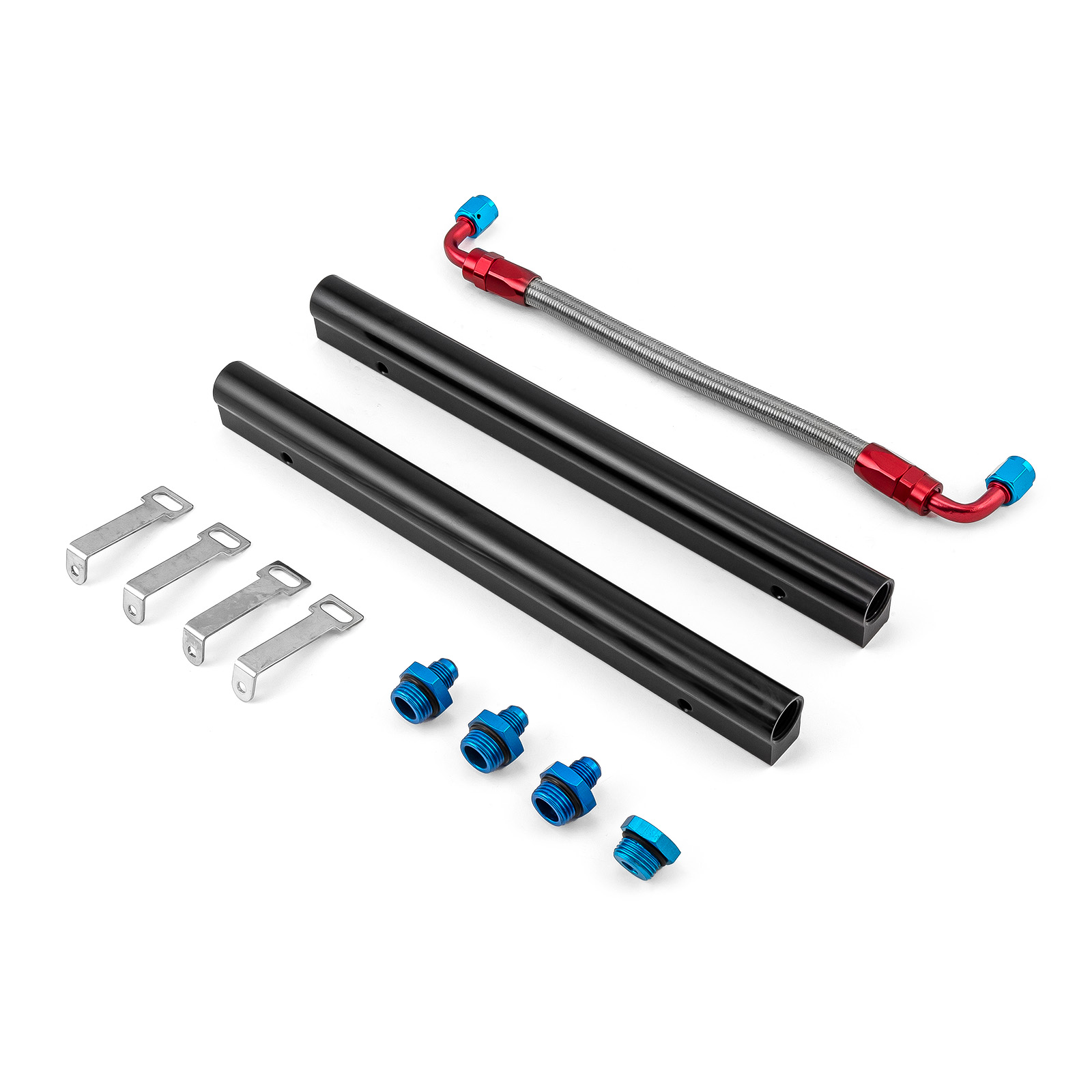 Speedmaster® PCE137.1004.03 Chevy BBC 454 Billet Aluminum Fuel Injector Rail Kit - Black