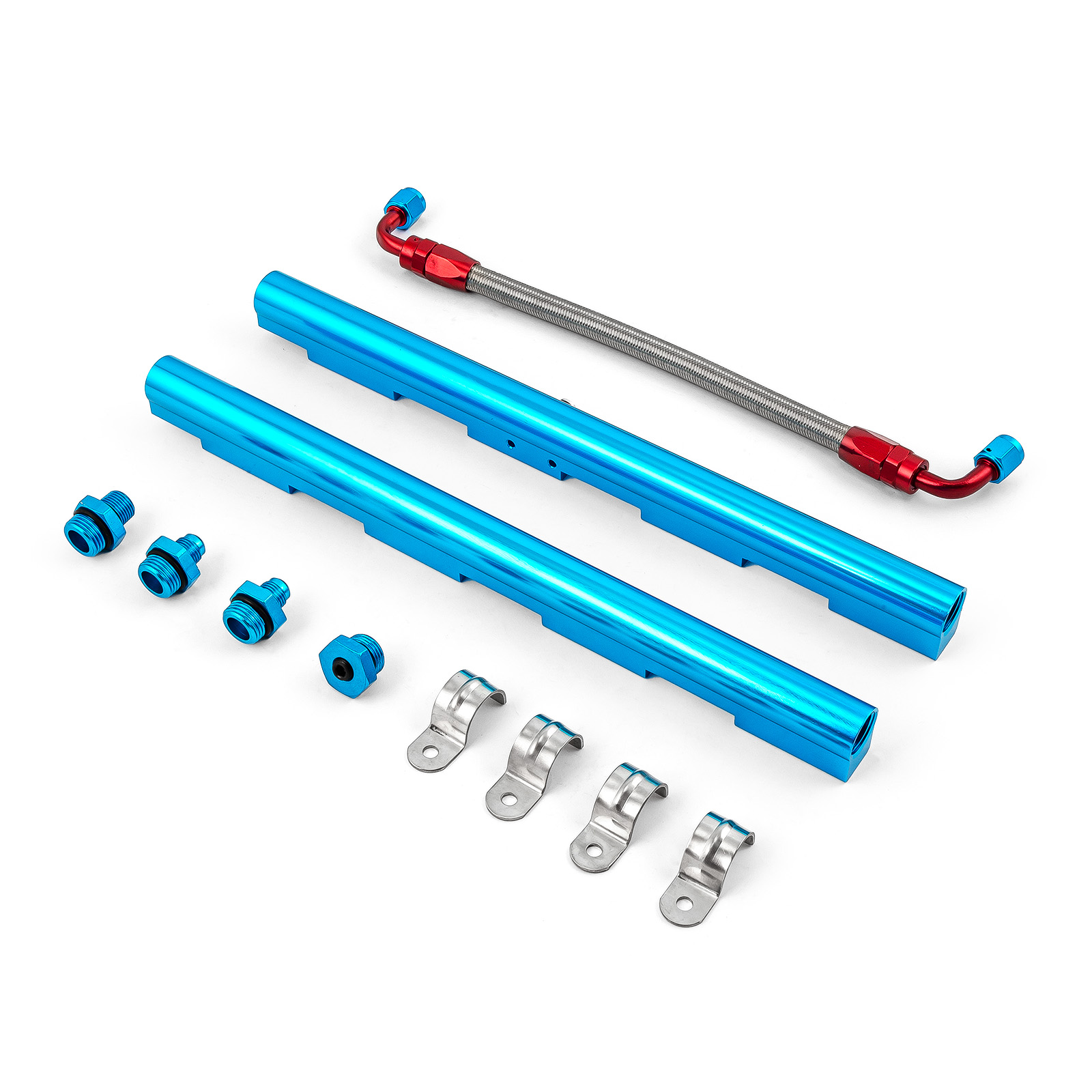 Speedmaster® PCE137.1010.04 Ford 4.6L 1999-04 2V Aluminum Fuel Injector Rail Kit [Blue]