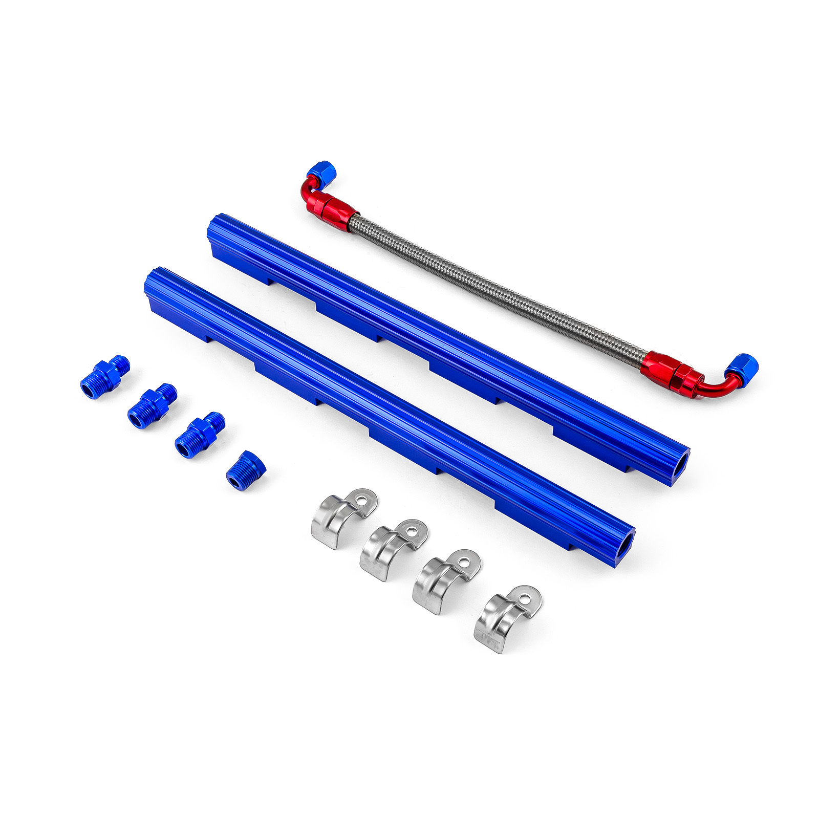 Speedmaster® PCE137.1010 Ford 4.6L 1996-98 2V Aluminum Fuel Injector Rail Kit [Blue]