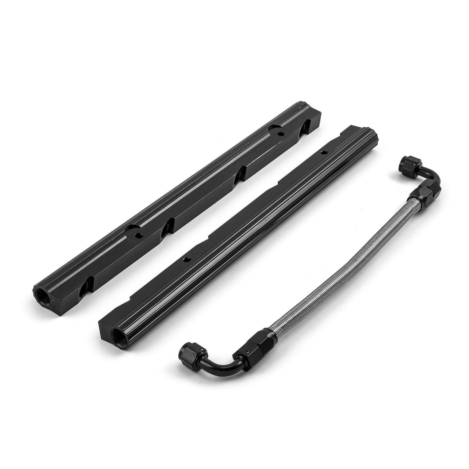 Speedmaster® PCE137.1011.02 Chevy LS2 LS7 2005-2006 Stock Replacement Billet Aluminum Fuel Injector Rail Kit - Black