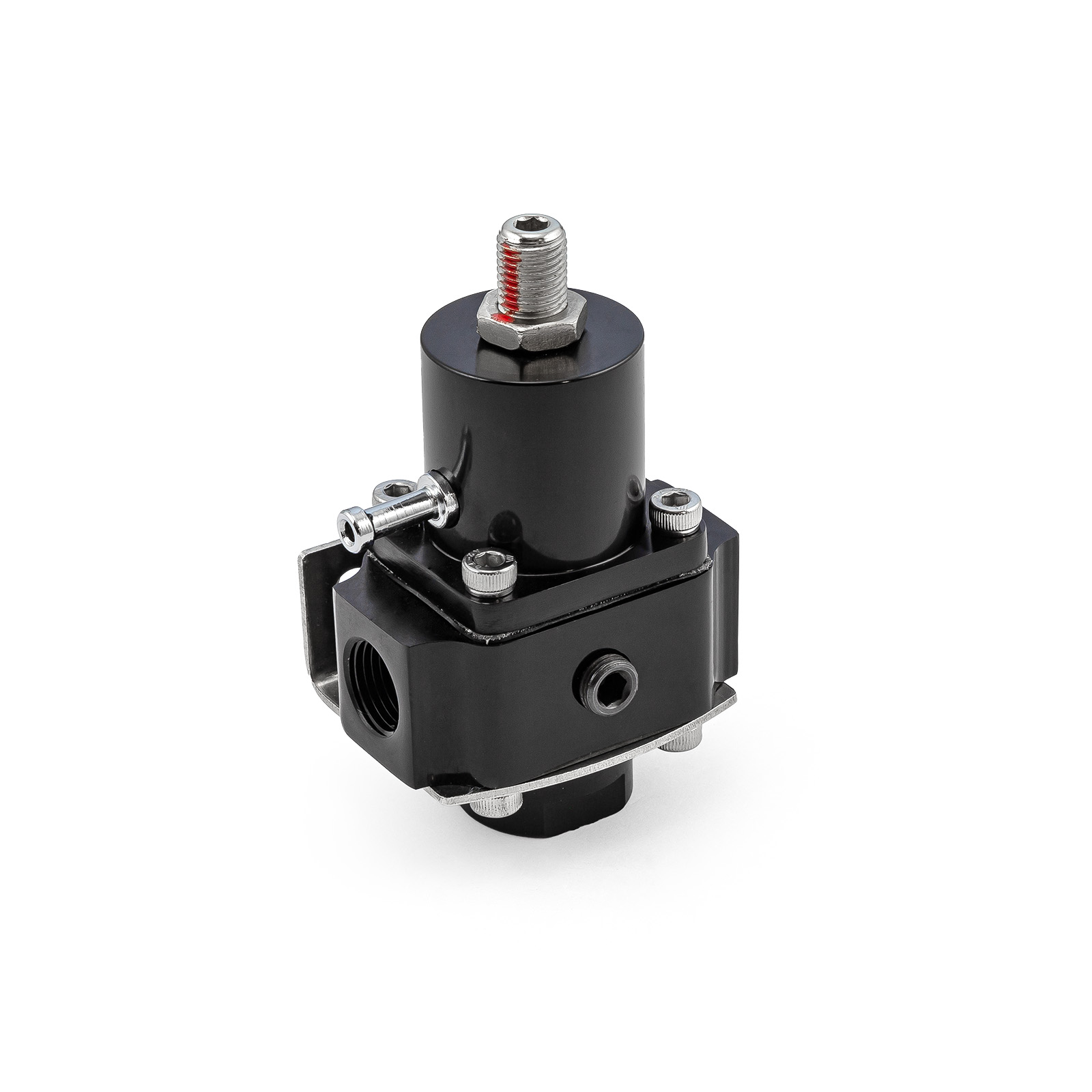 Speedmaster® PCE139.1009.03 Universal 3/8" NPT EFI Fuel Injection Pressure Regulator Black w/ Boost Ref Port