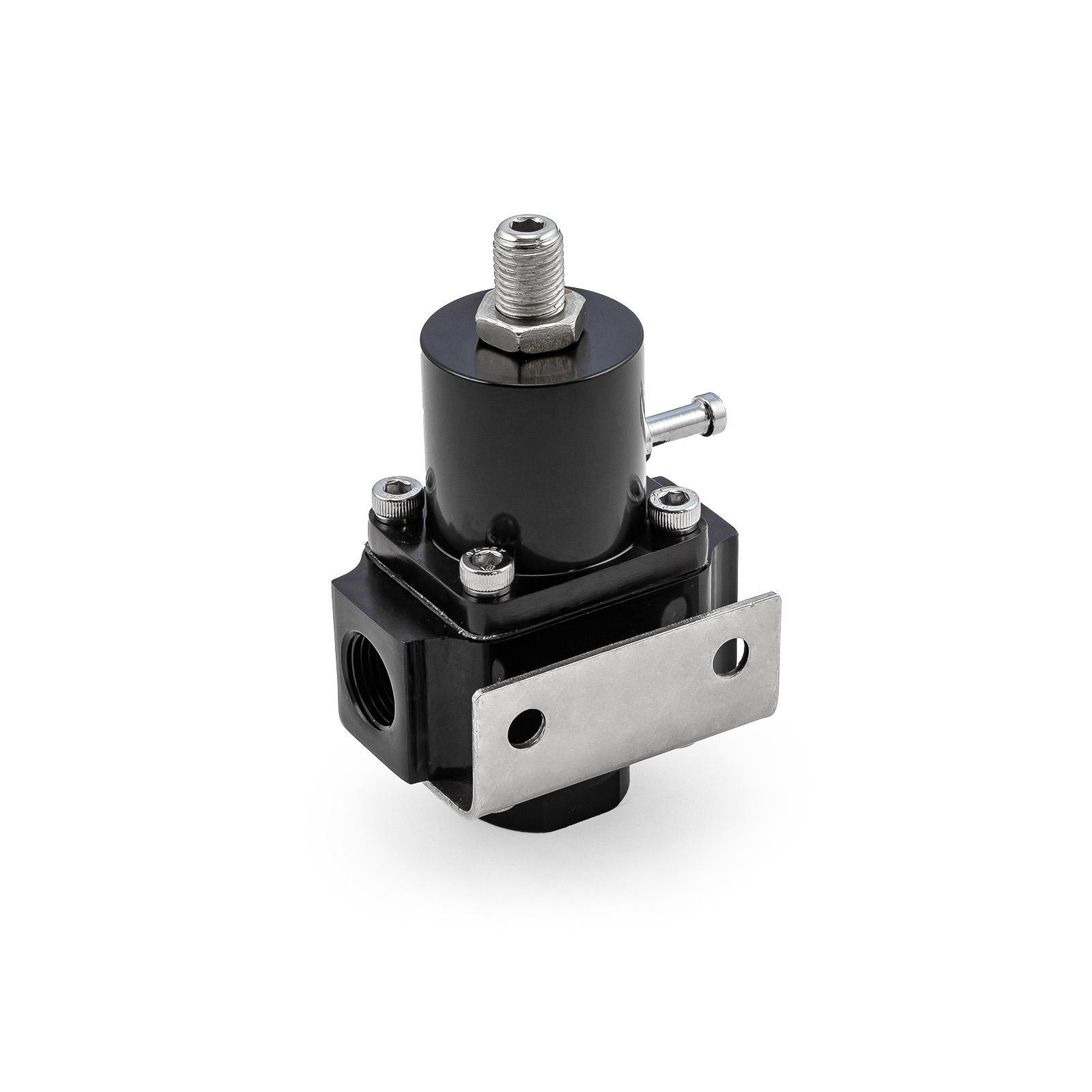 Speedmaster® PCE139.1009.03 Universal 3/8" NPT EFI Fuel Injection Pressure Regulator Black w/ Boost Ref Port