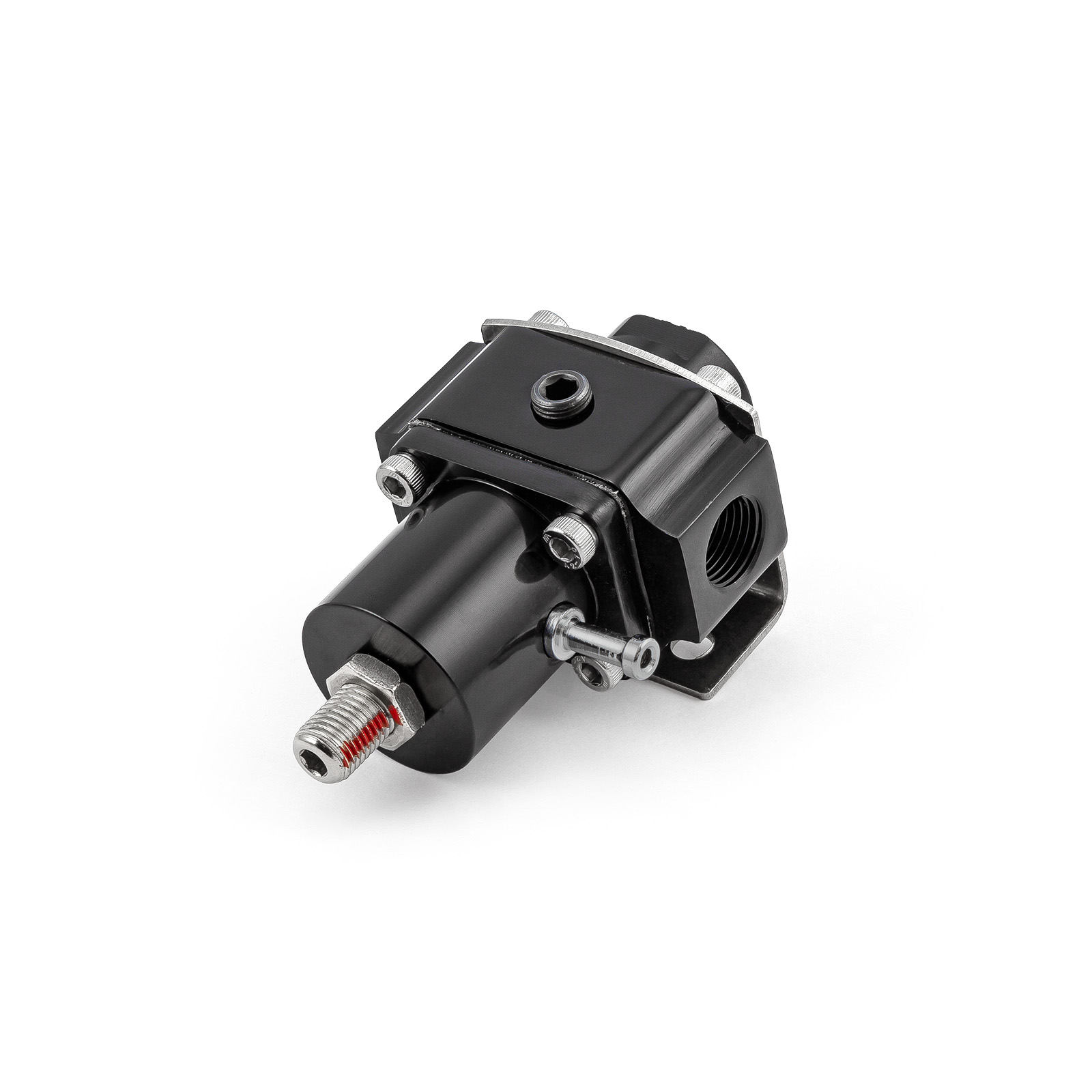 Speedmaster® PCE139.1009.03 Universal 3/8" NPT EFI Fuel Injection Pressure Regulator Black w/ Boost Ref Port