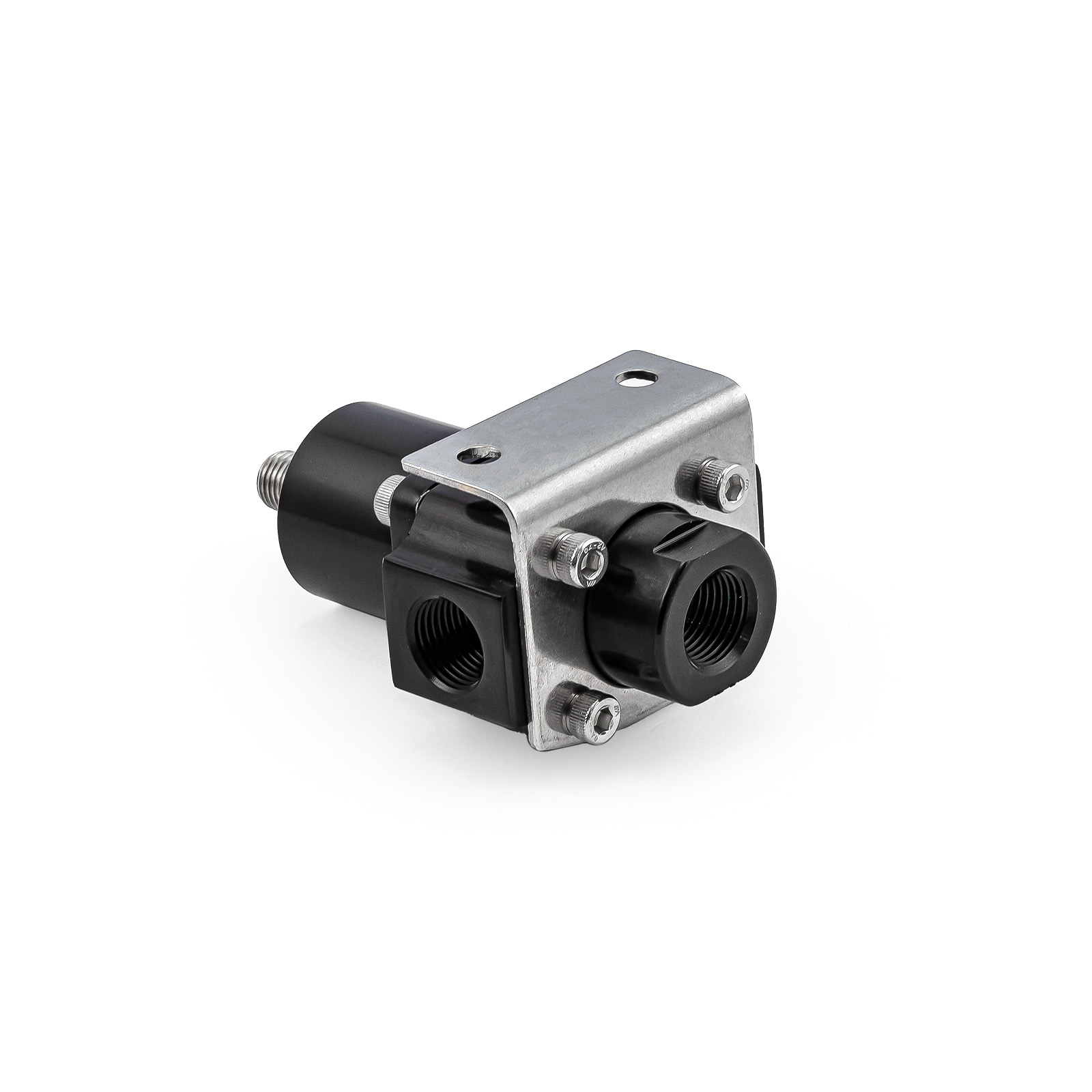 Speedmaster® PCE139.1009.03 Universal 3/8" NPT EFI Fuel Injection Pressure Regulator Black w/ Boost Ref Port