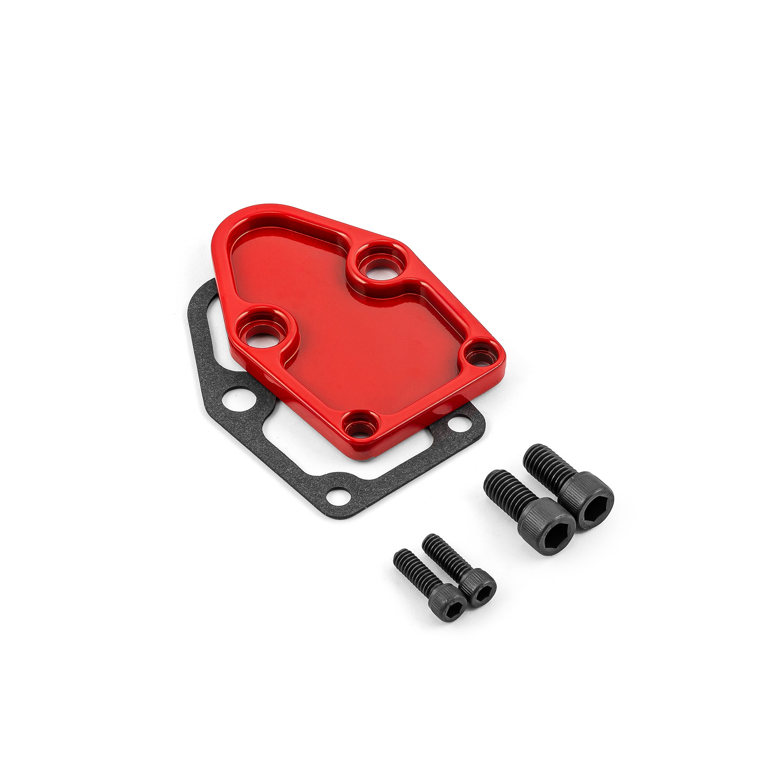Speedmaster® PCE140.1001.02 Chevy SBC 350 Fuel Pump Block-Off Plate Red
