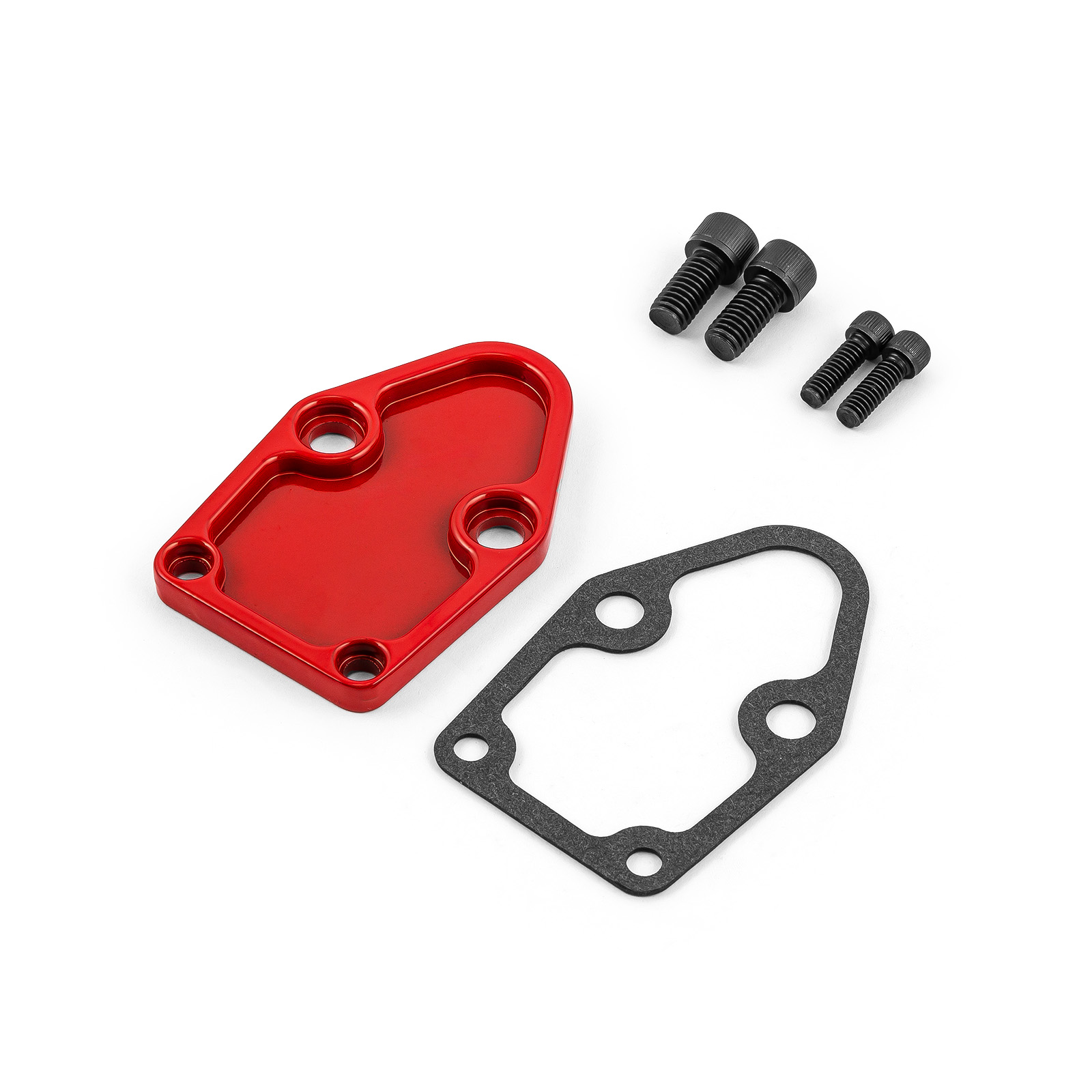 Speedmaster® PCE140.1001.02 Chevy SBC 350 Fuel Pump Block-Off Plate Red
