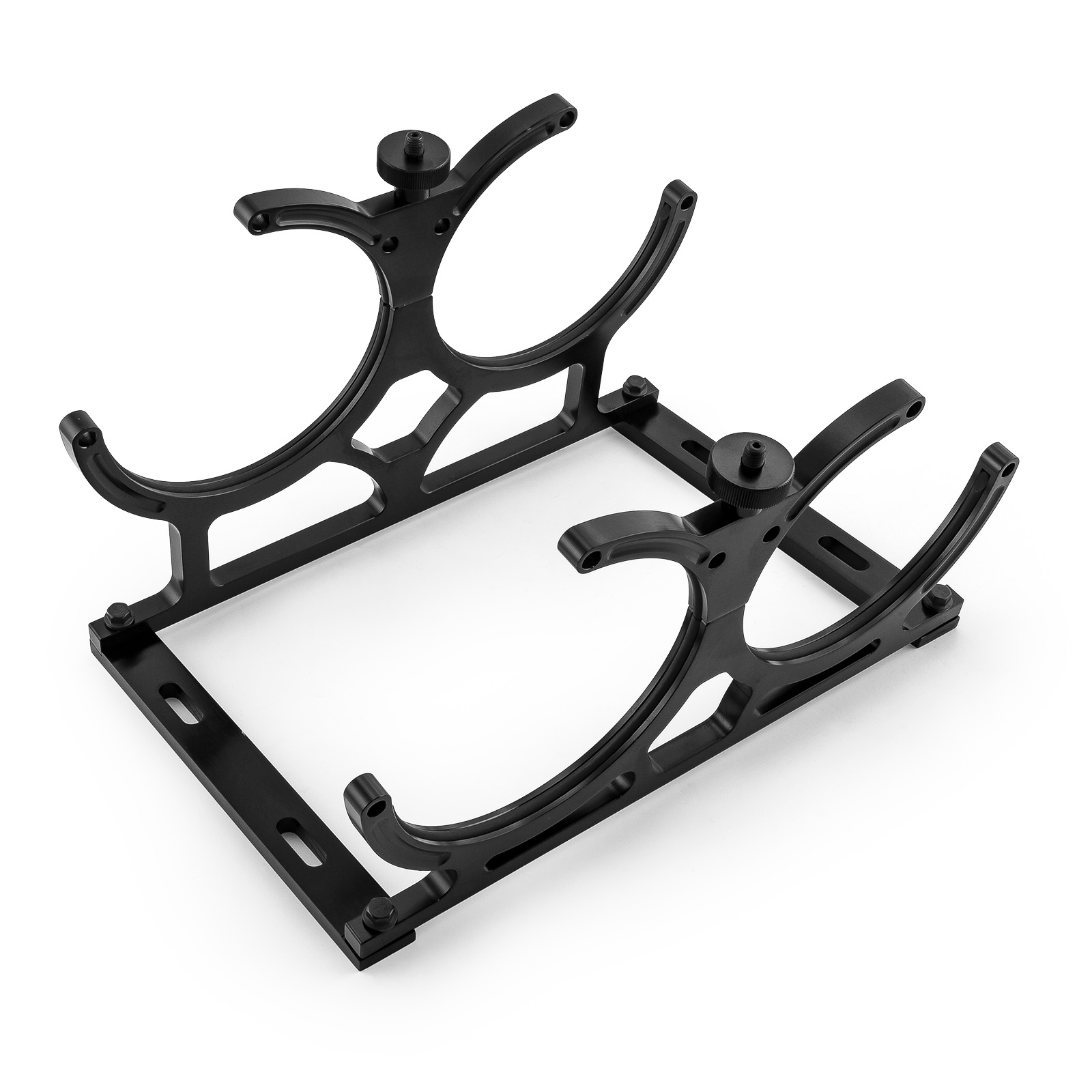 Nitrous Oxide Nos Black Billet Aluminum Dual Bottle Holder Bracket [Black]