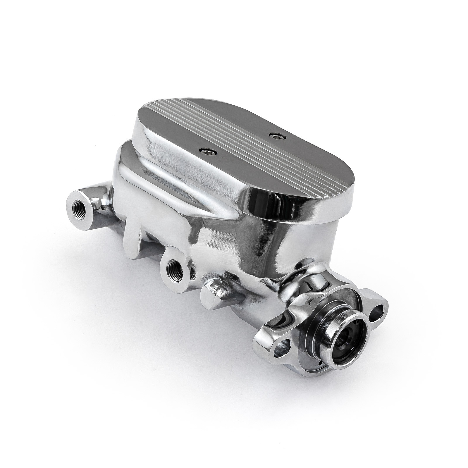 Speedmaster® PCE166.1002.02 Universal Gm Finned Top Aluminum Brake Master Cylinder Chrome [1.125" Bore]