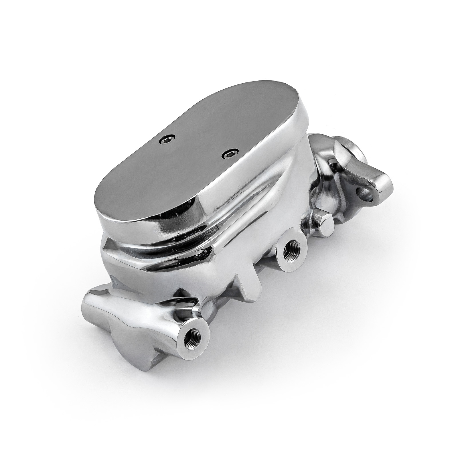 Universal Gm Smooth Top Aluminum Brake Master Cylinder Chrome [1.125" Bore]