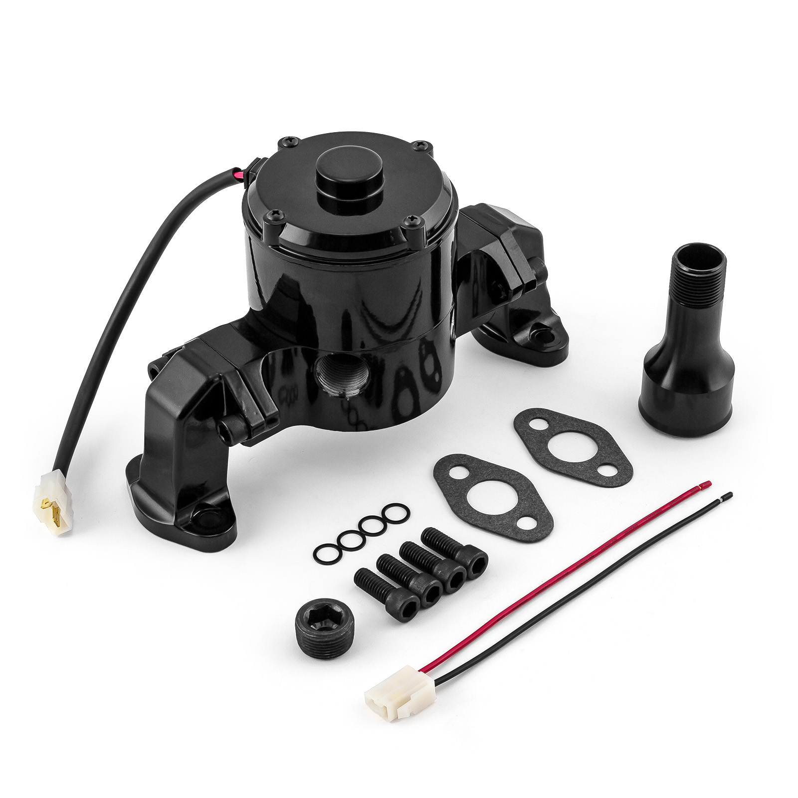 Chevy SBC 350 35+ Gpm Electric Water Pump [Powdercoated Black]