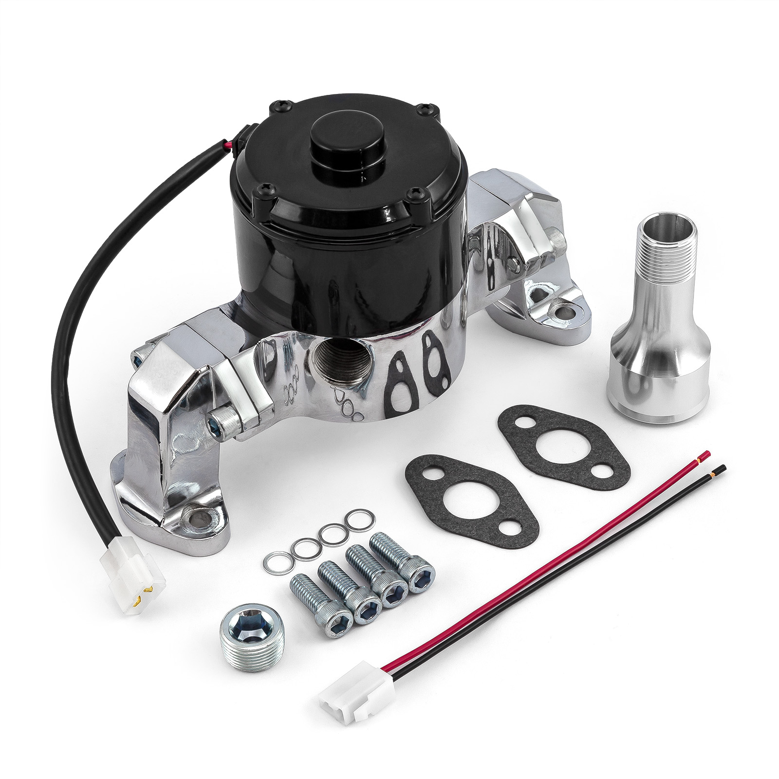 Chevy SBC 350 35+ Gpm Electric Water Pump [Chrome]