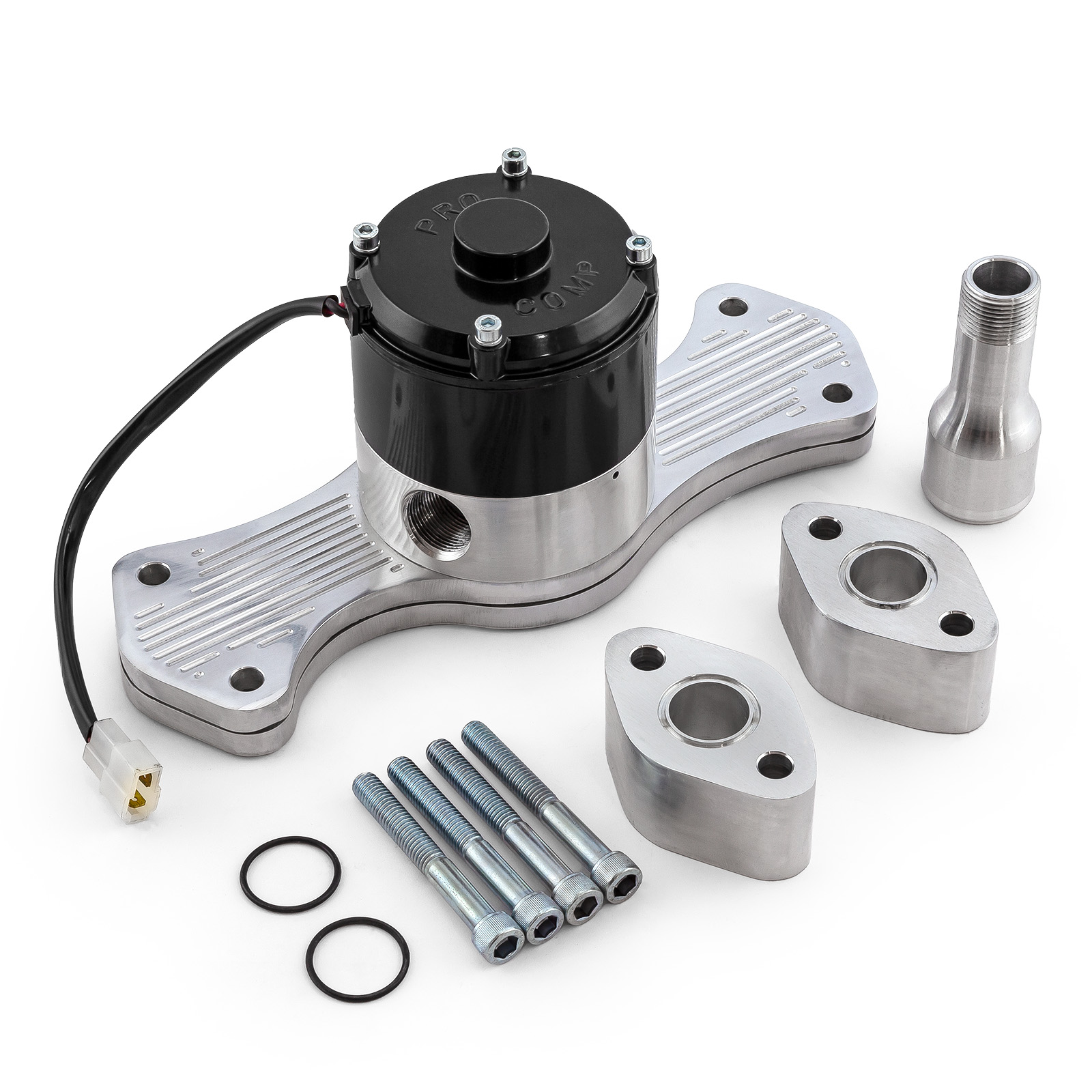 Chevy BBC 454 40+ GPM Slimline Electric Water Pump Polished