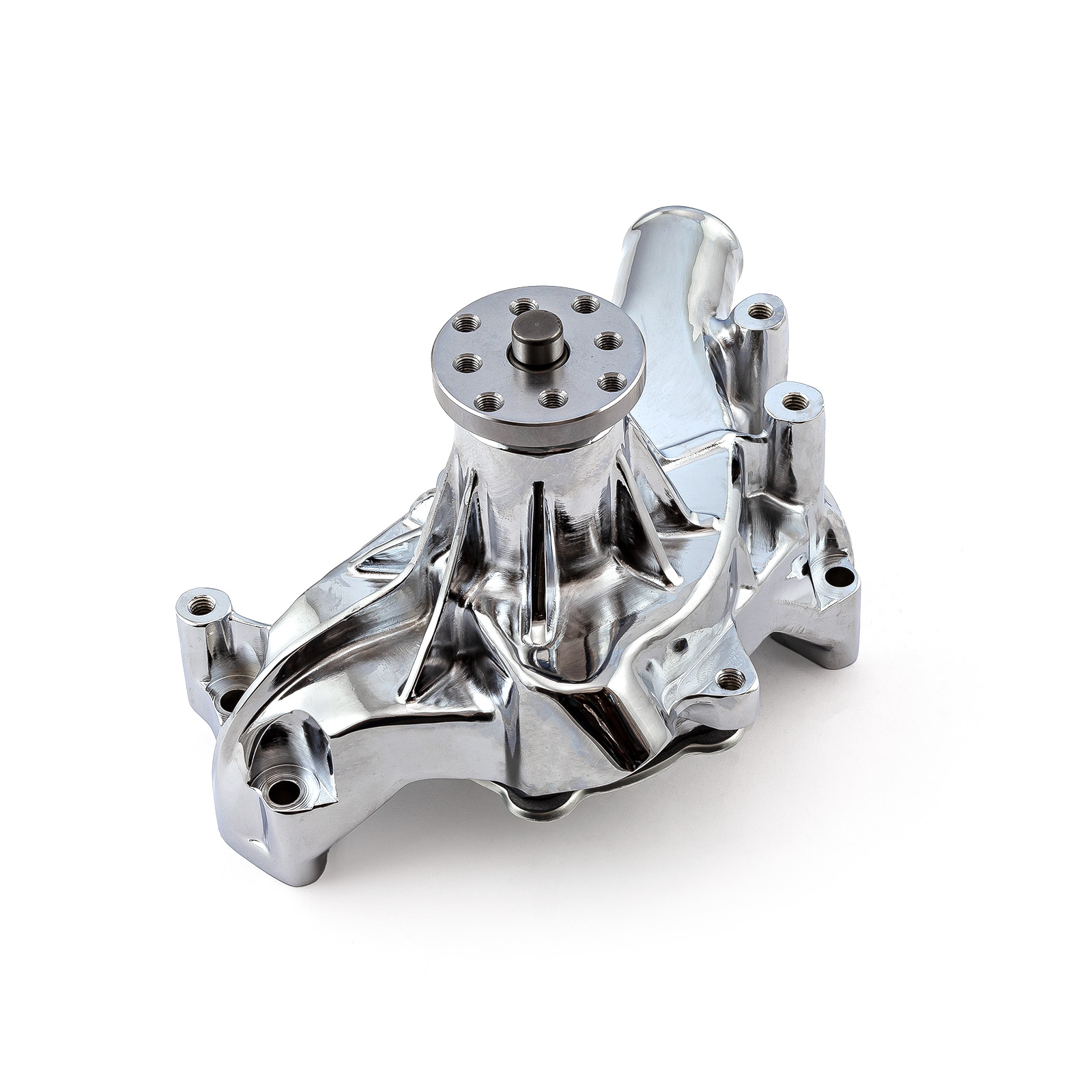 Speedmaster® PCE195.1005.04 Chevy SBC 350 High Volume Aluminum Long Water Pump [Chrome]