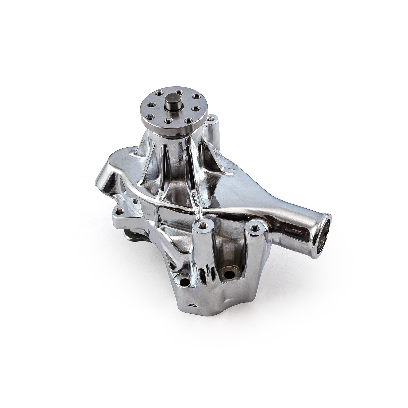 Speedmaster® PCE195.1005.04 Chevy SBC 350 High Volume Aluminum Long Water Pump [Chrome]