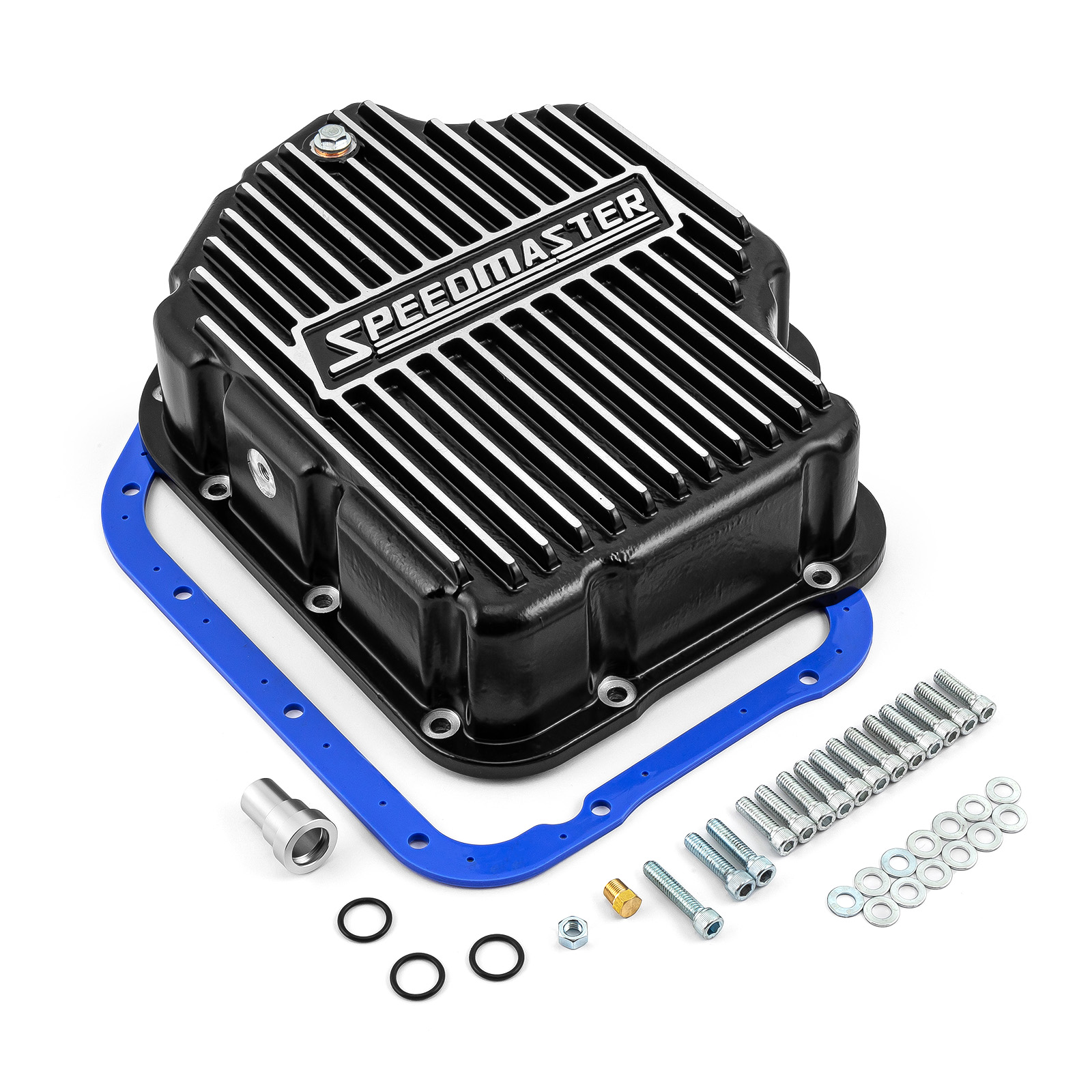 Speedmaster® PCE221.1021 Turbo 400 TH400 Aluminum High Volume Transmission Oil Pan Cast Finned Black