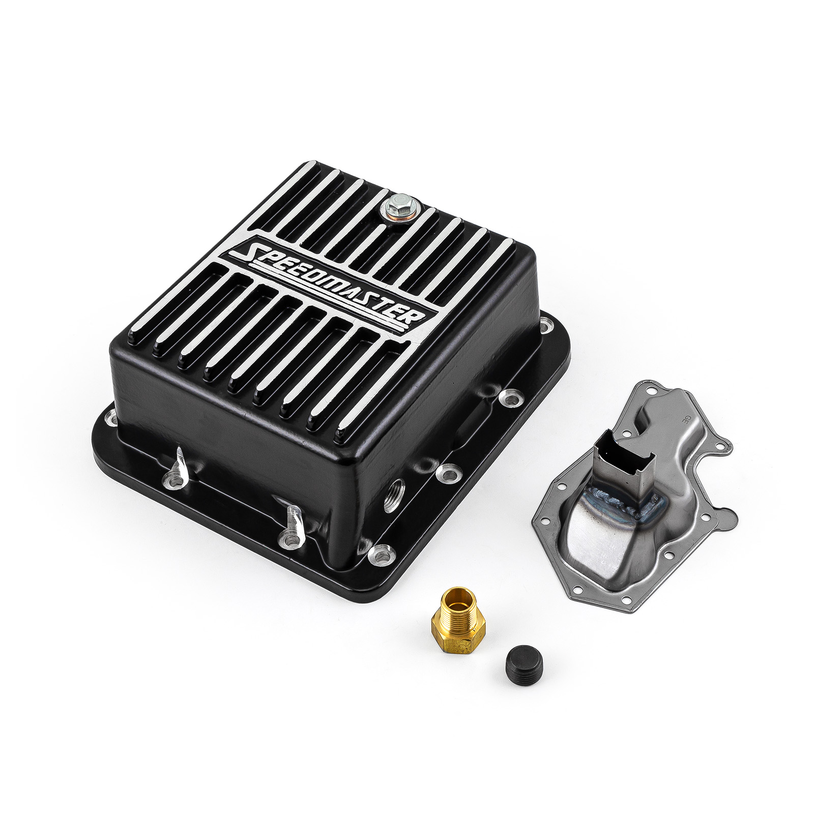 Speedmaster® PCE221.1022 Ford C4 High Volume Transmission Oil Pan Cast Aluminum Finned Black [2qt]