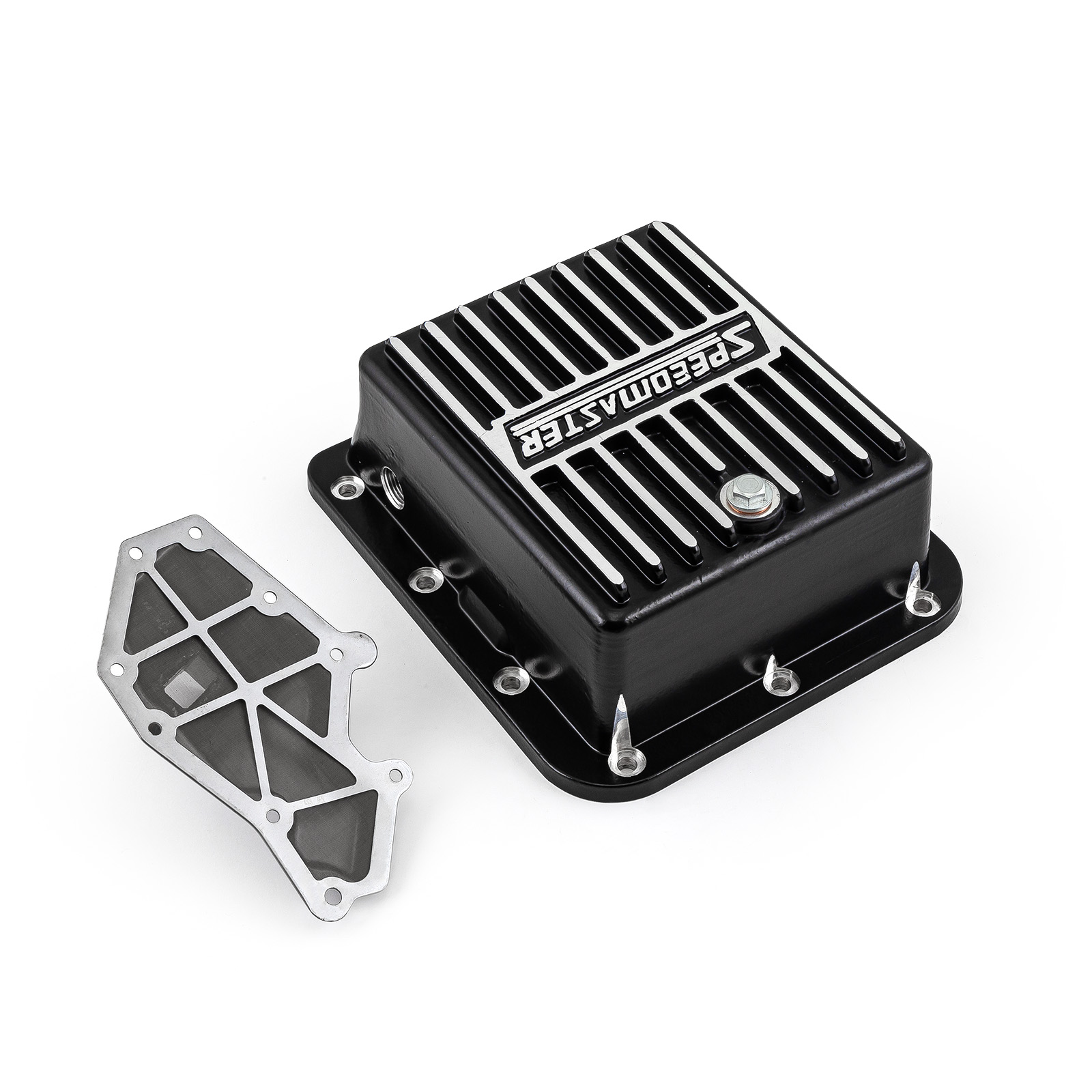 Speedmaster® PCE221.1022 Ford C4 High Volume Transmission Oil Pan Cast Aluminum Finned Black [2qt]