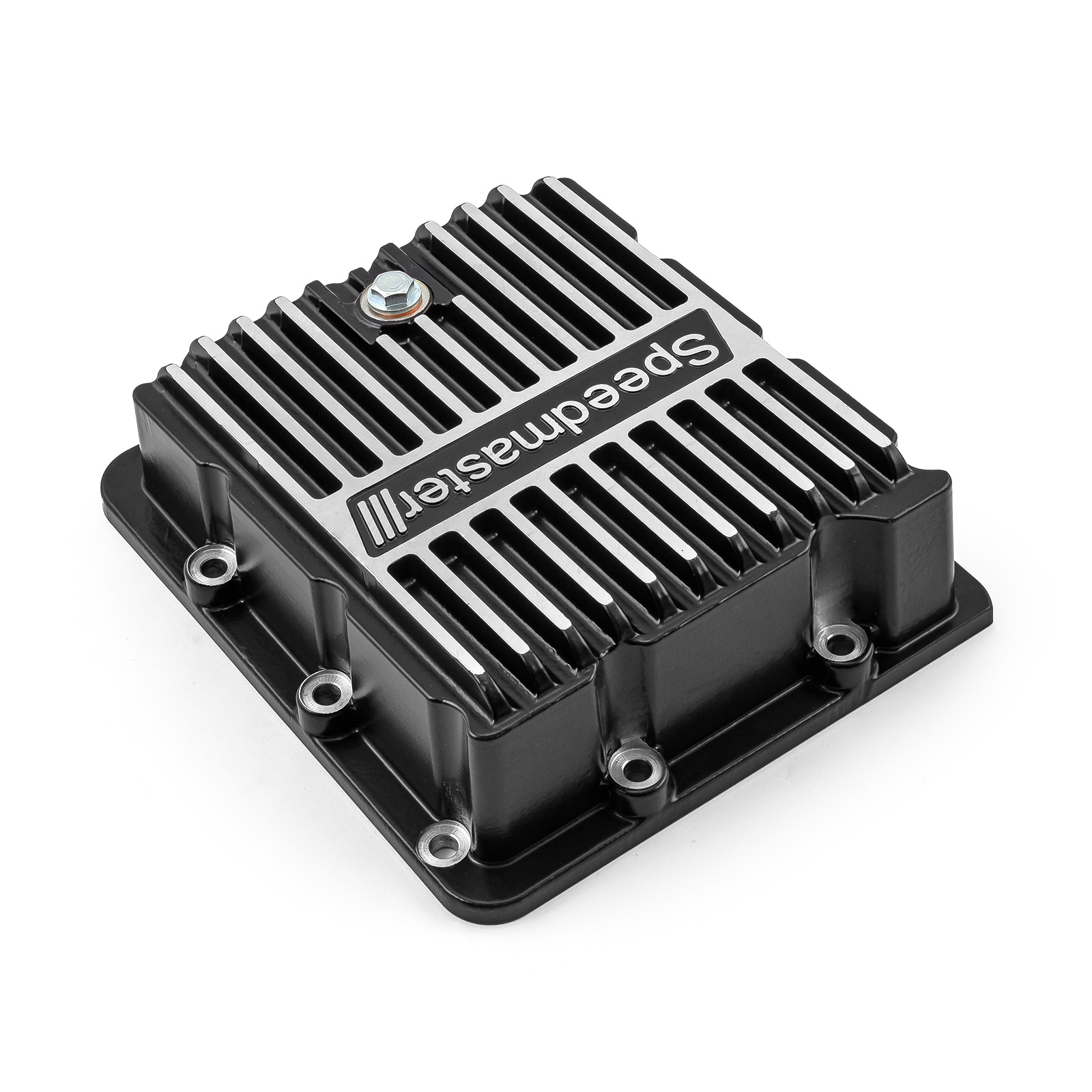 Speedmaster® PCE221.1022.02 Ford C4 High Volume Transmission Oil Pan Cast Aluminum Finned Black [1.750qt]