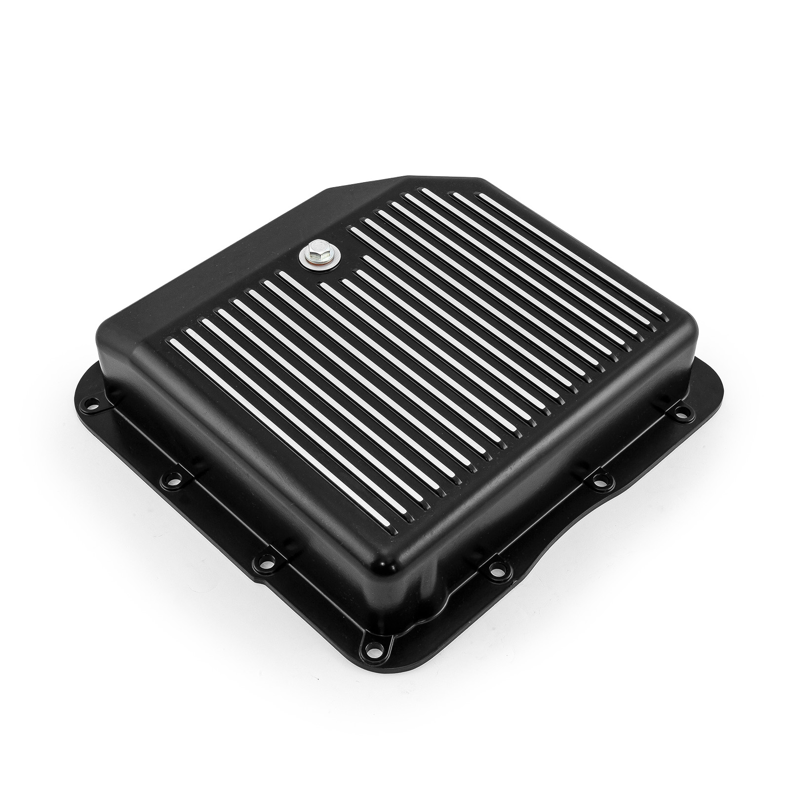 Speedmaster® PCE221.1024 GM Turbo TH350 Finned Black Extra Capacity Aluminum Transmission Oil Pan