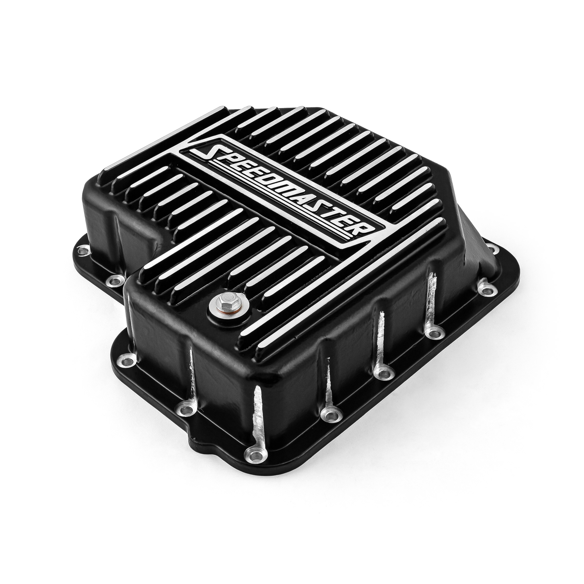 Speedmaster® PCE221.1033 Ford C6 High Volume Transmission Oil Pan Cast Aluminum Finned Black
