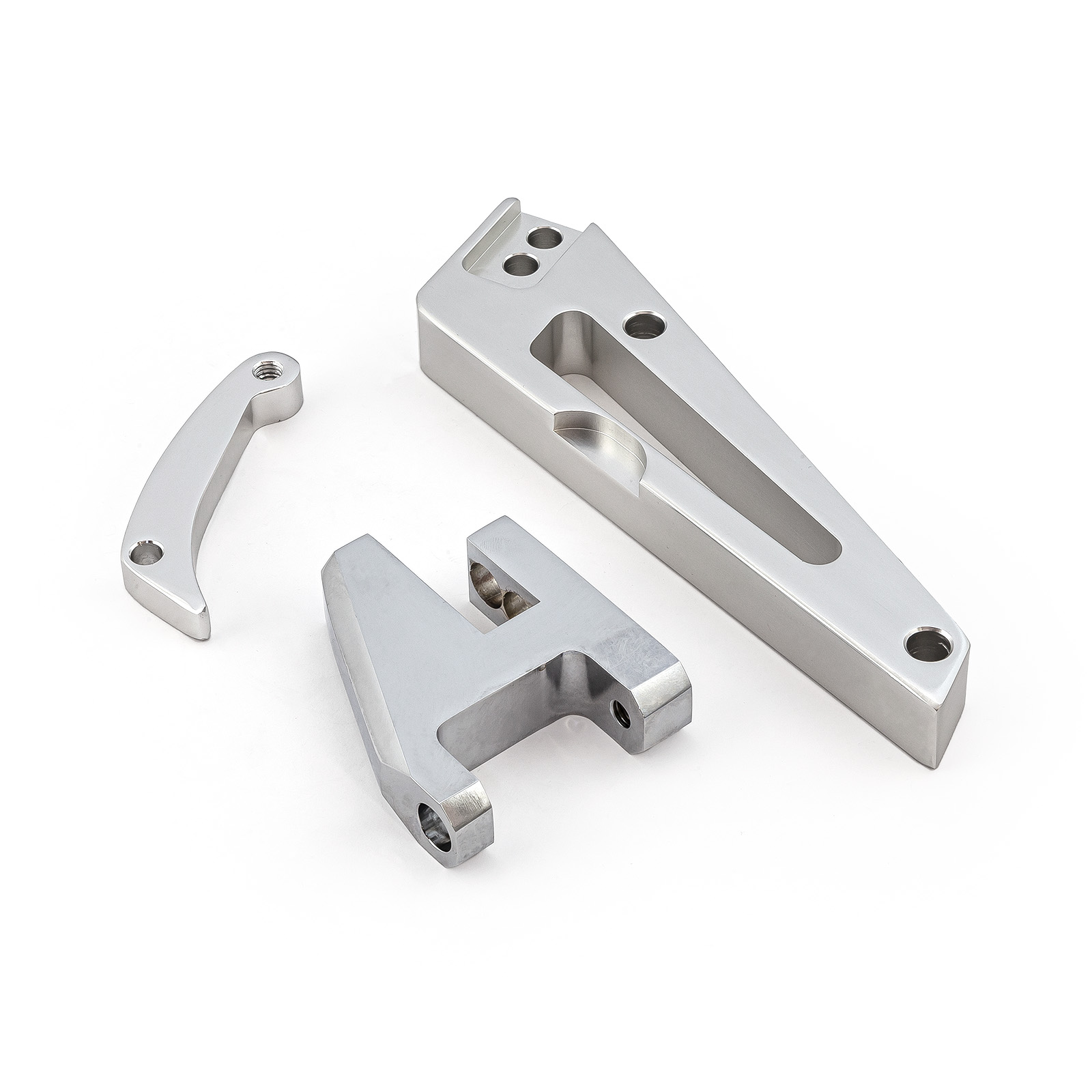 Speedmaster® PCE232.1011 Chevy BBC 454 Short Water Pump SWP Aluminum Alternator Bracket Kit Polished