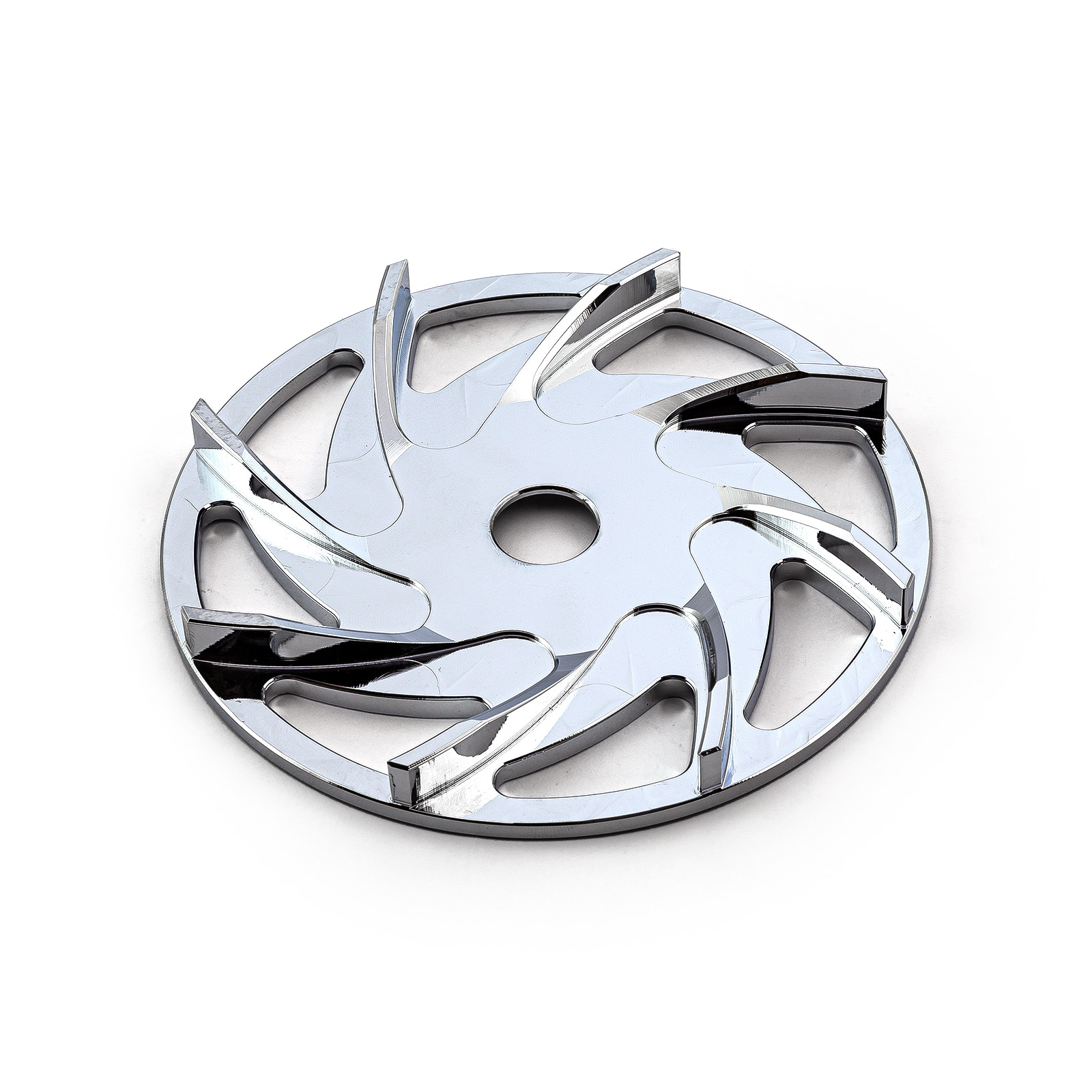 Speedmaster® PCE238.1004 Chevy Ford Six Groove Serpentine Billet Alternator Pulley & Fan Kit [Natural]