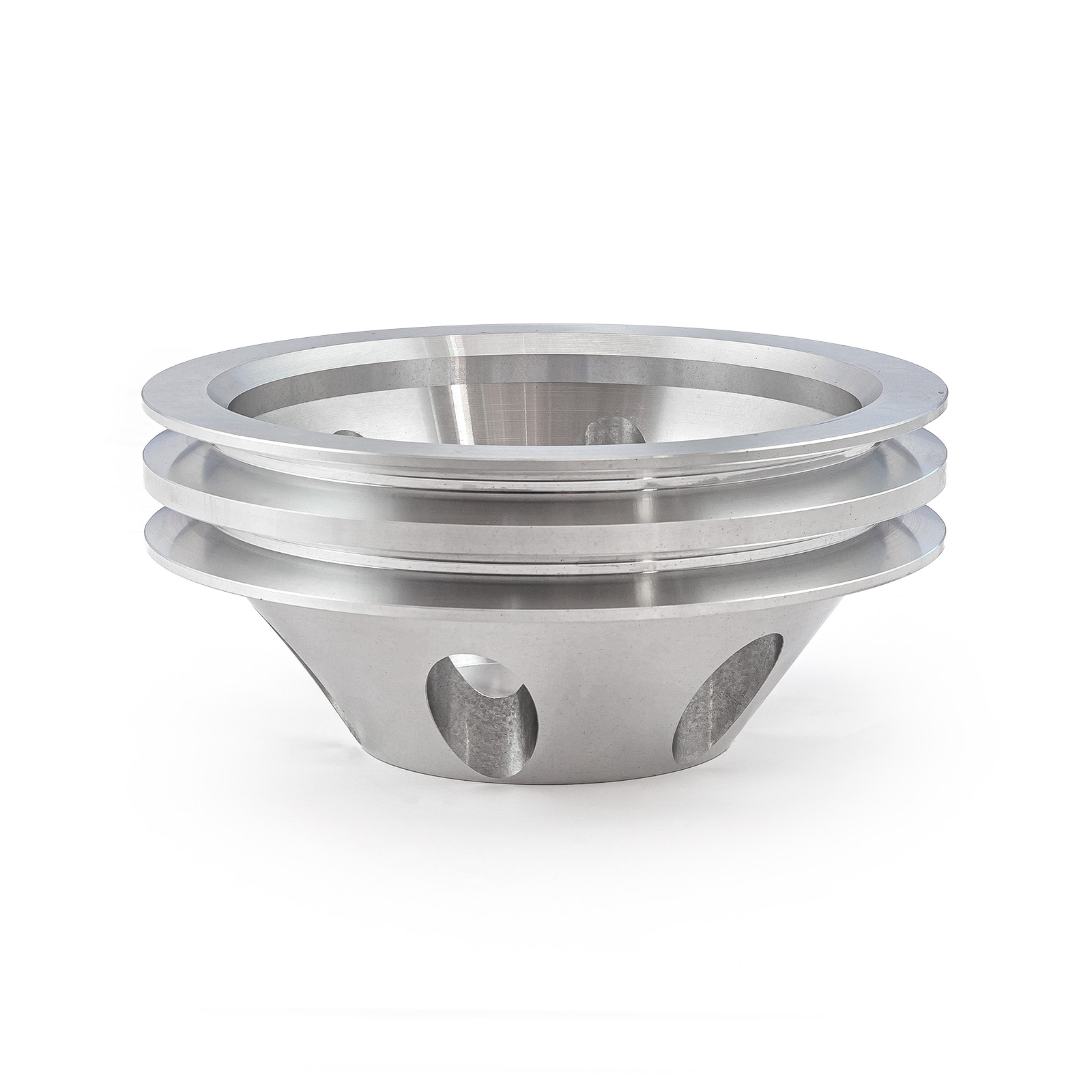 Speedmaster® PCE246.1004 Chevy SBC 350 Billet Aluminum Short Water Pump Swp 2 Groove Water Pump Pulley