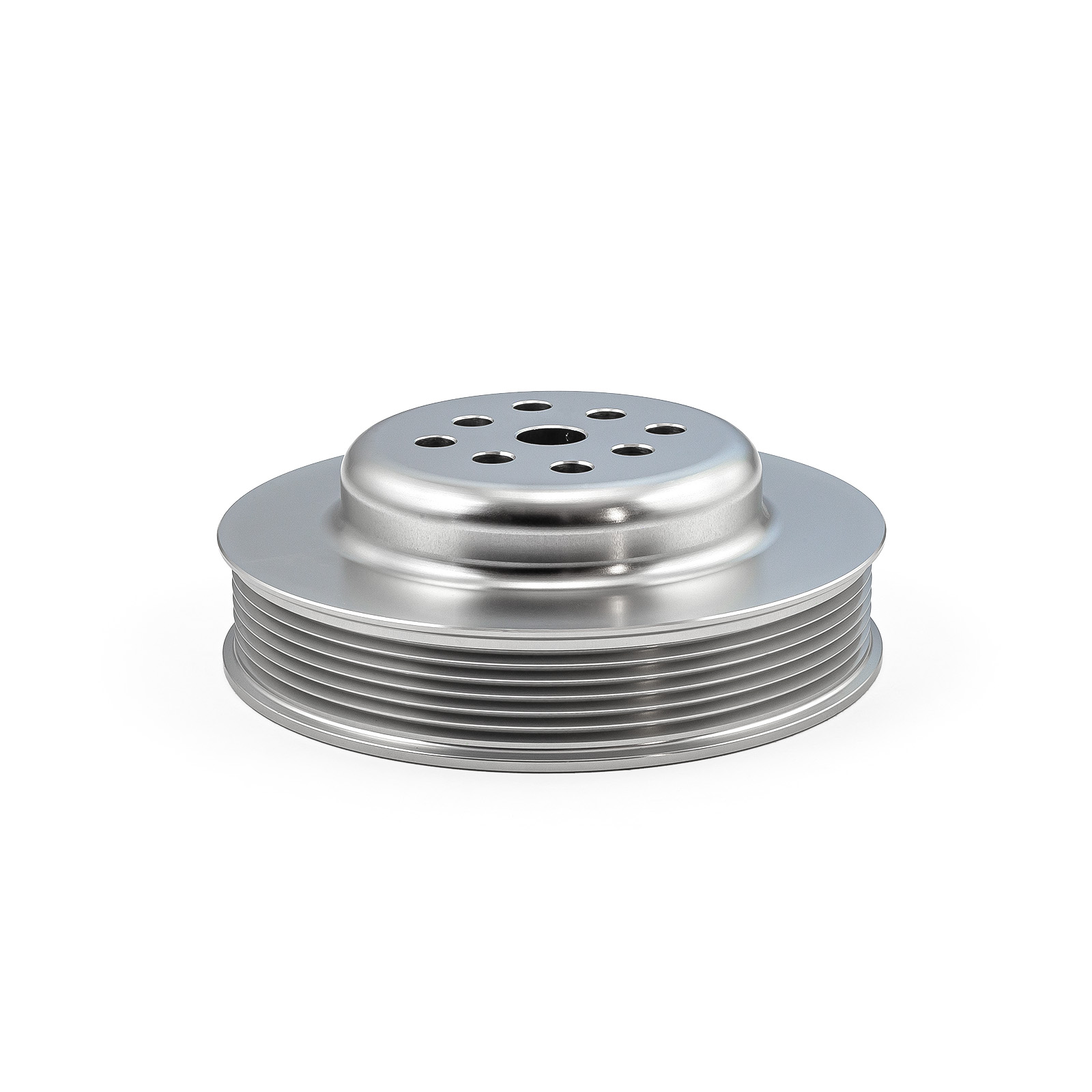 Speedmaster® PCE246.1013 Chevy SBC Billet Aluminum Short Water Pump SWP Serpentine Pulley