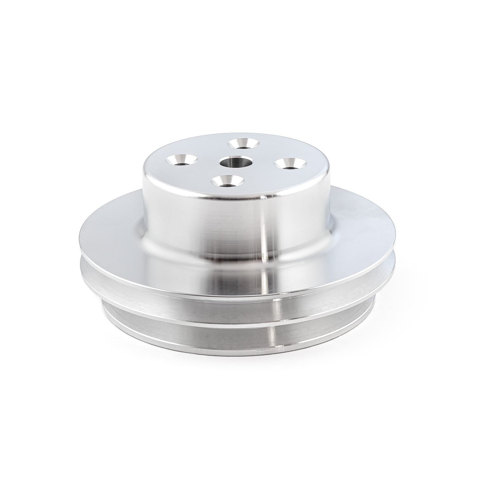 Speedmaster® PCE246.1015 Chevy BBC 454 Billet Aluminum Long Water Pump LWP 2 Groove Pulley