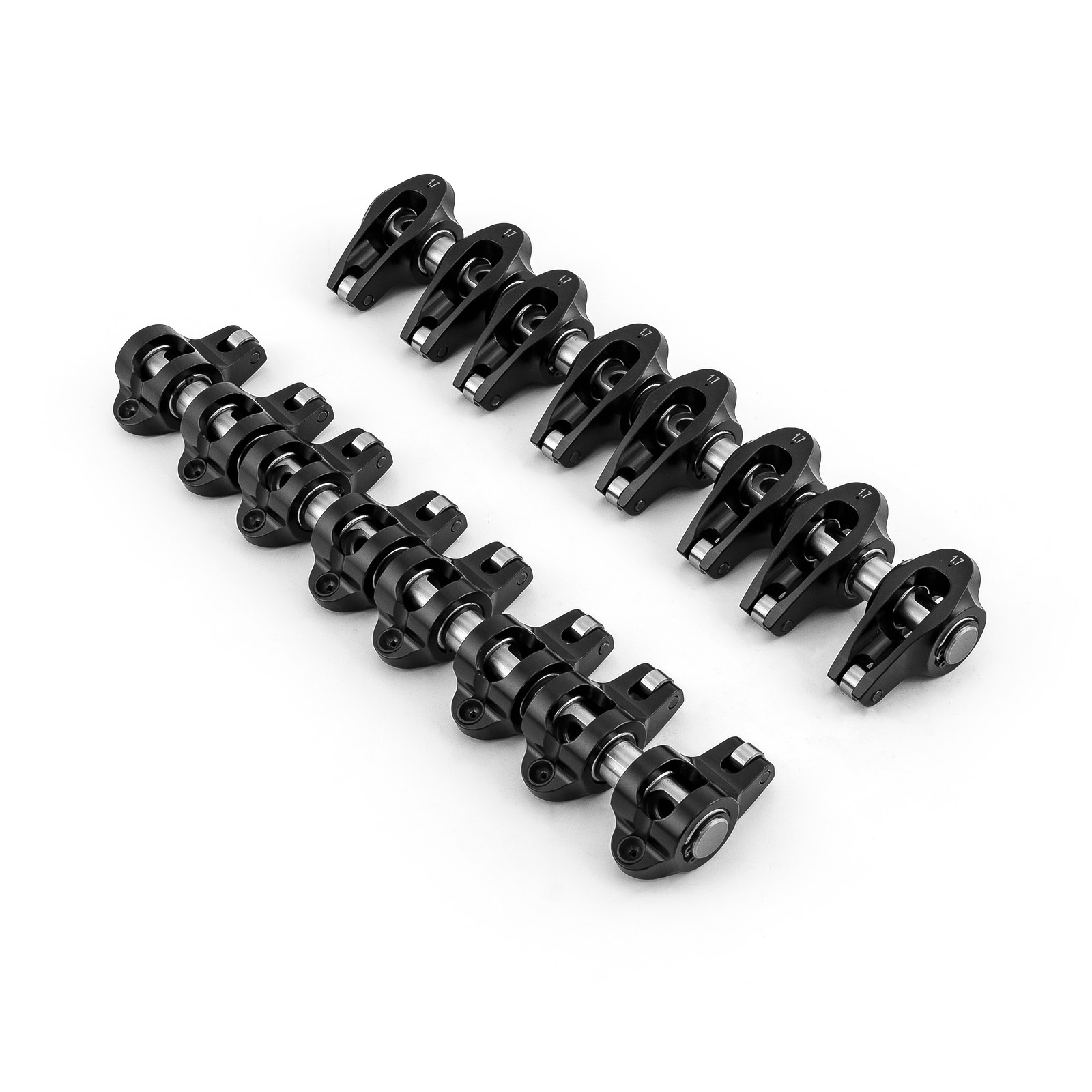 Speedmaster® PCE261.1041.01 Chevy LS1 1.7 Ratio Aluminum Pedestal Mount Roller Rocker Arm Set Black
