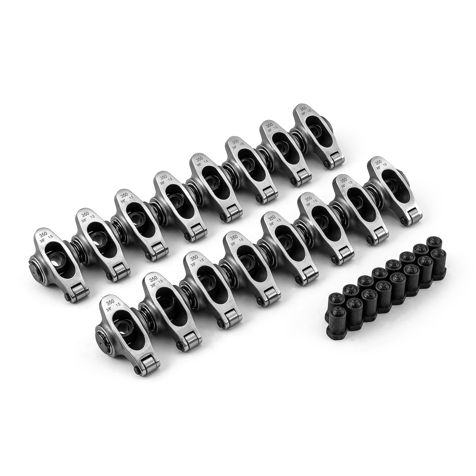 Speedmaster® PCE261.1061.01 Chevy SBC 350 1.5 Ratio 3/8" Stainless Steel Roller Rocker Arm Set