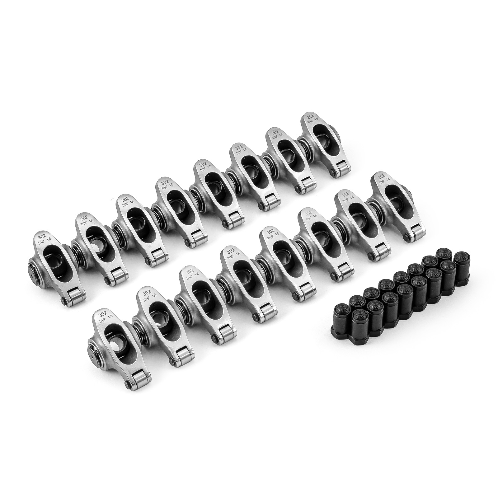 Ford SB 289 302 351 Windsor 1.6 7/16" Stainless Steel Roller Rocker Arm Set