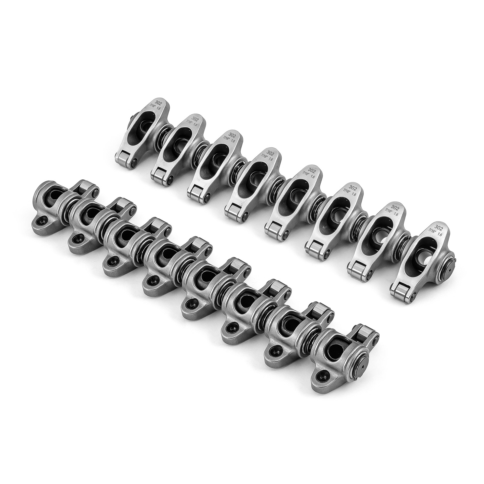 Speedmaster® PCE261.1076.01 Ford SB 289 302 351 Windsor 1.6 7/16" Stainless Steel Roller Rocker Arm Set