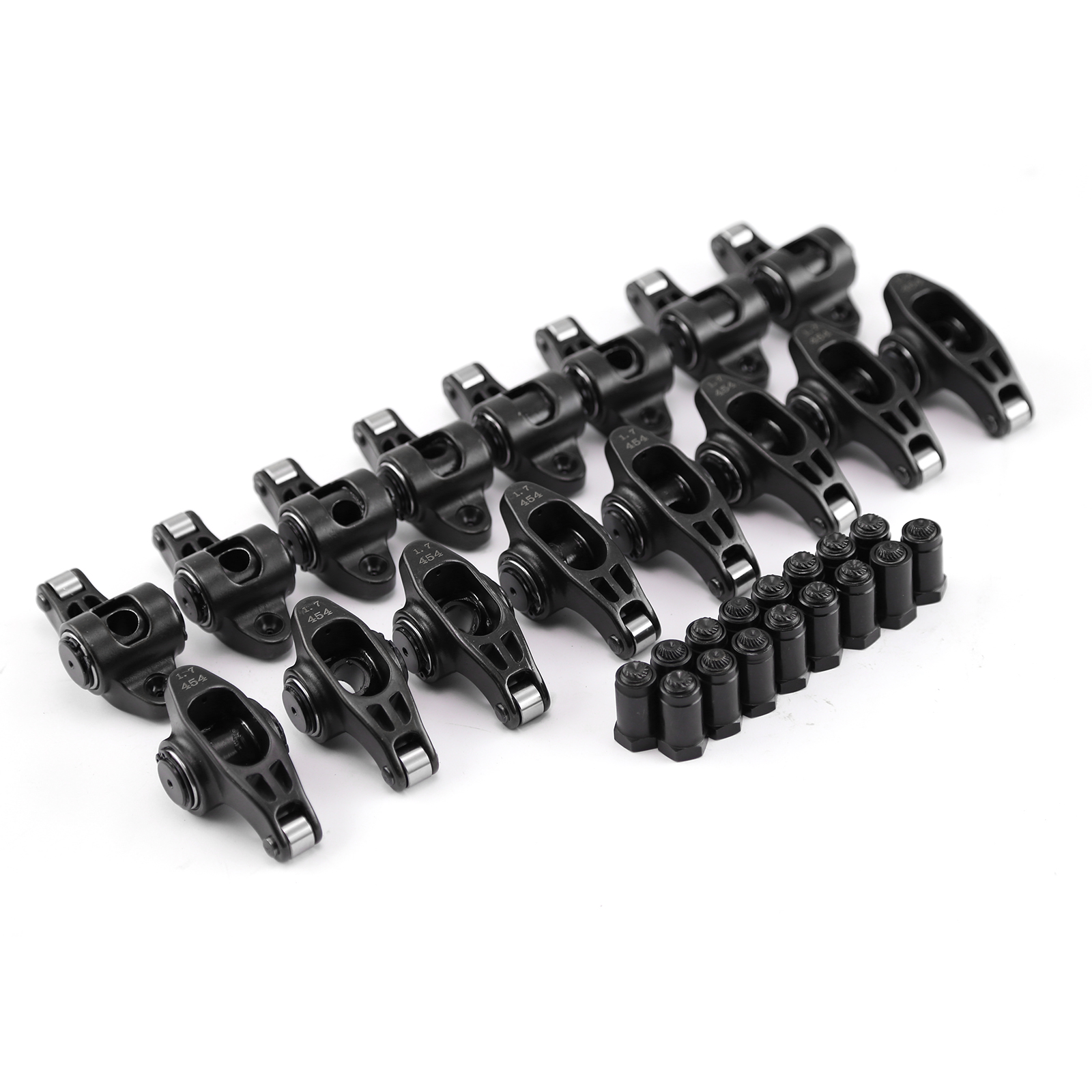 Speedmaster® PCE261.1162 Chevy SBC 350 1.6 Ratio 3/8" Ultra Black Chromoly Roller Rocker Arms Set