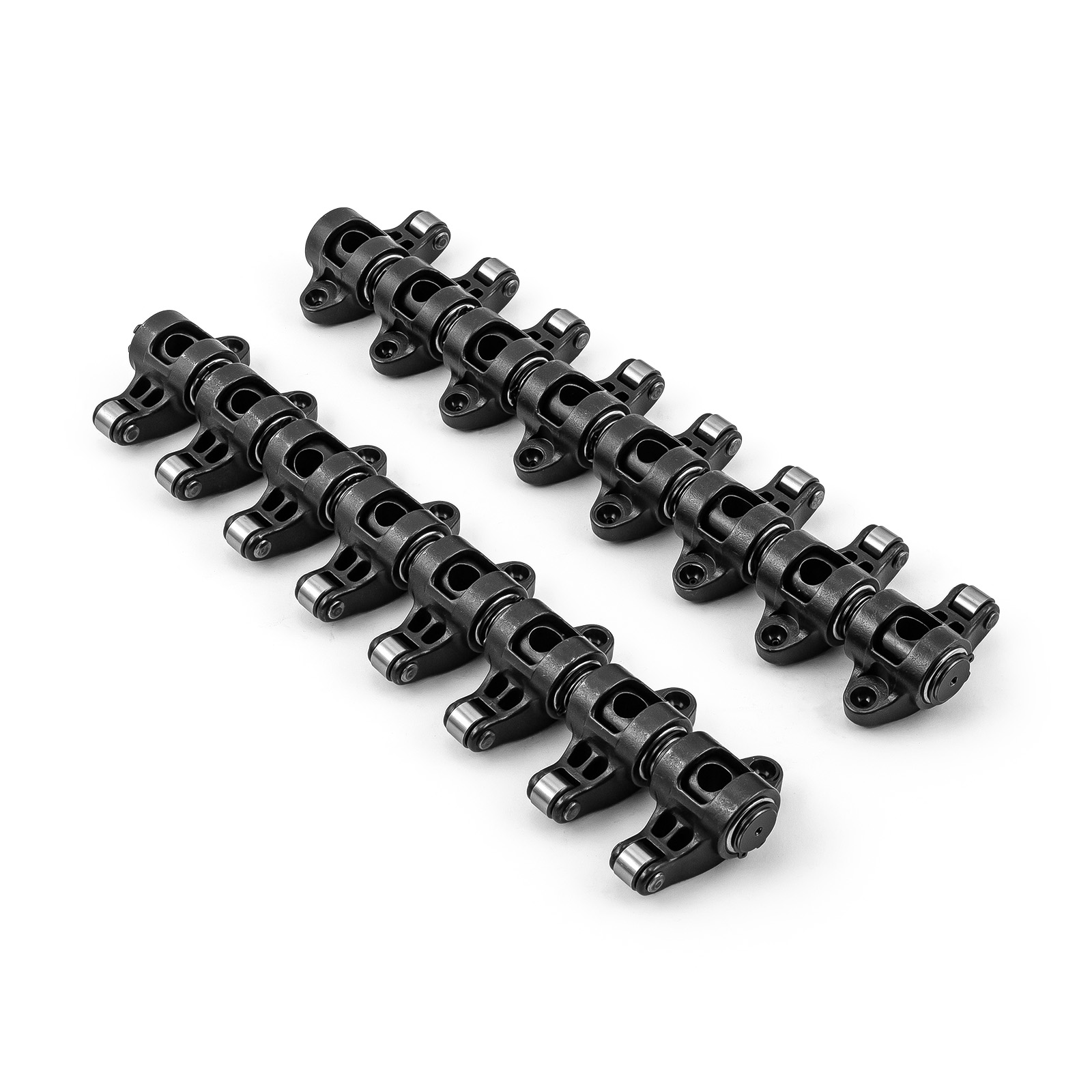 Speedmaster® PCE261.1161 Chevy SBC 350 1.5 Ratio 7/16" Ultra Black Chromoly Roller Rocker Arms Set