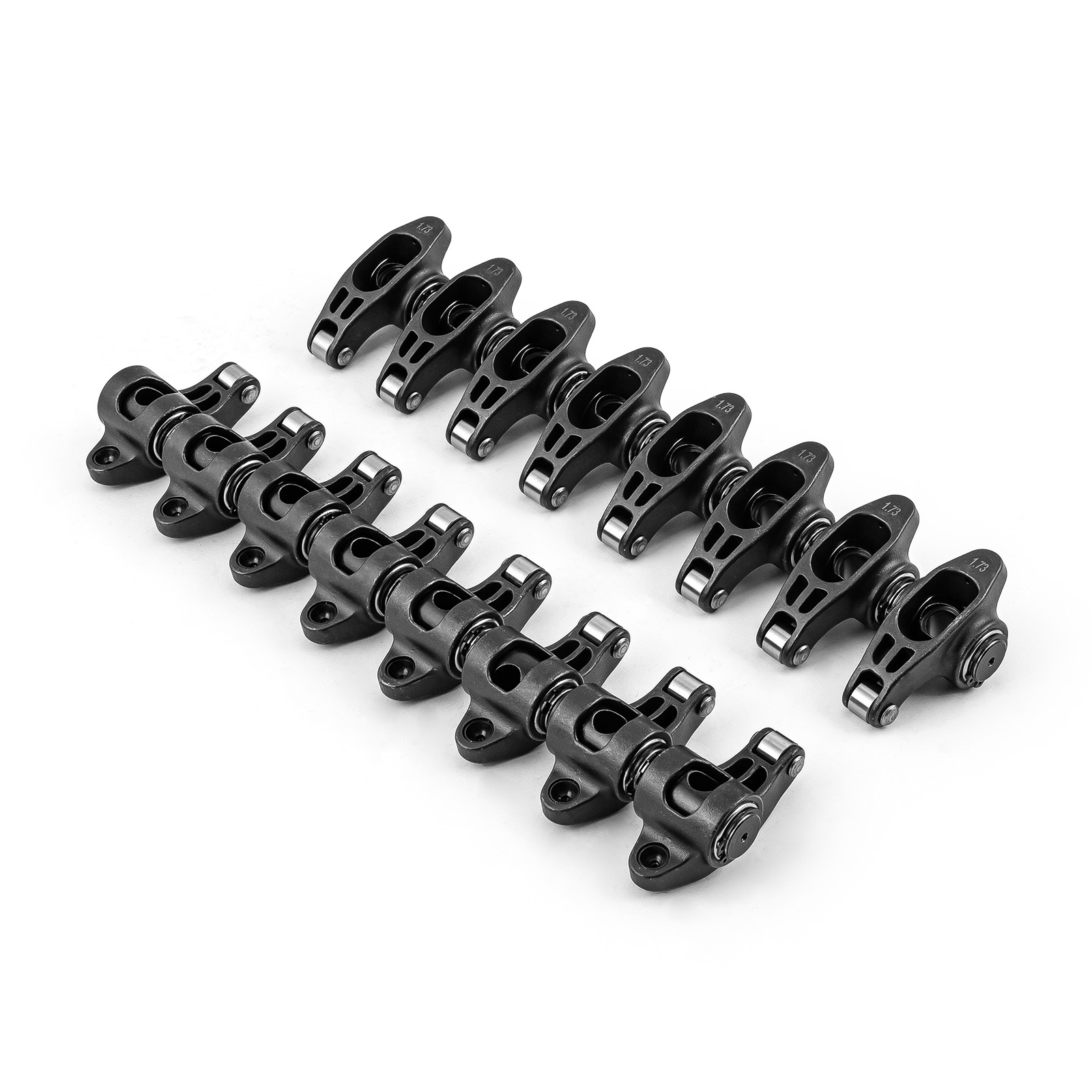 Speedmaster® PCE261.1189 Ford 302 351C 460 1.73 7/16" Ultra Black Chromoly Roller Rocker Arms Set