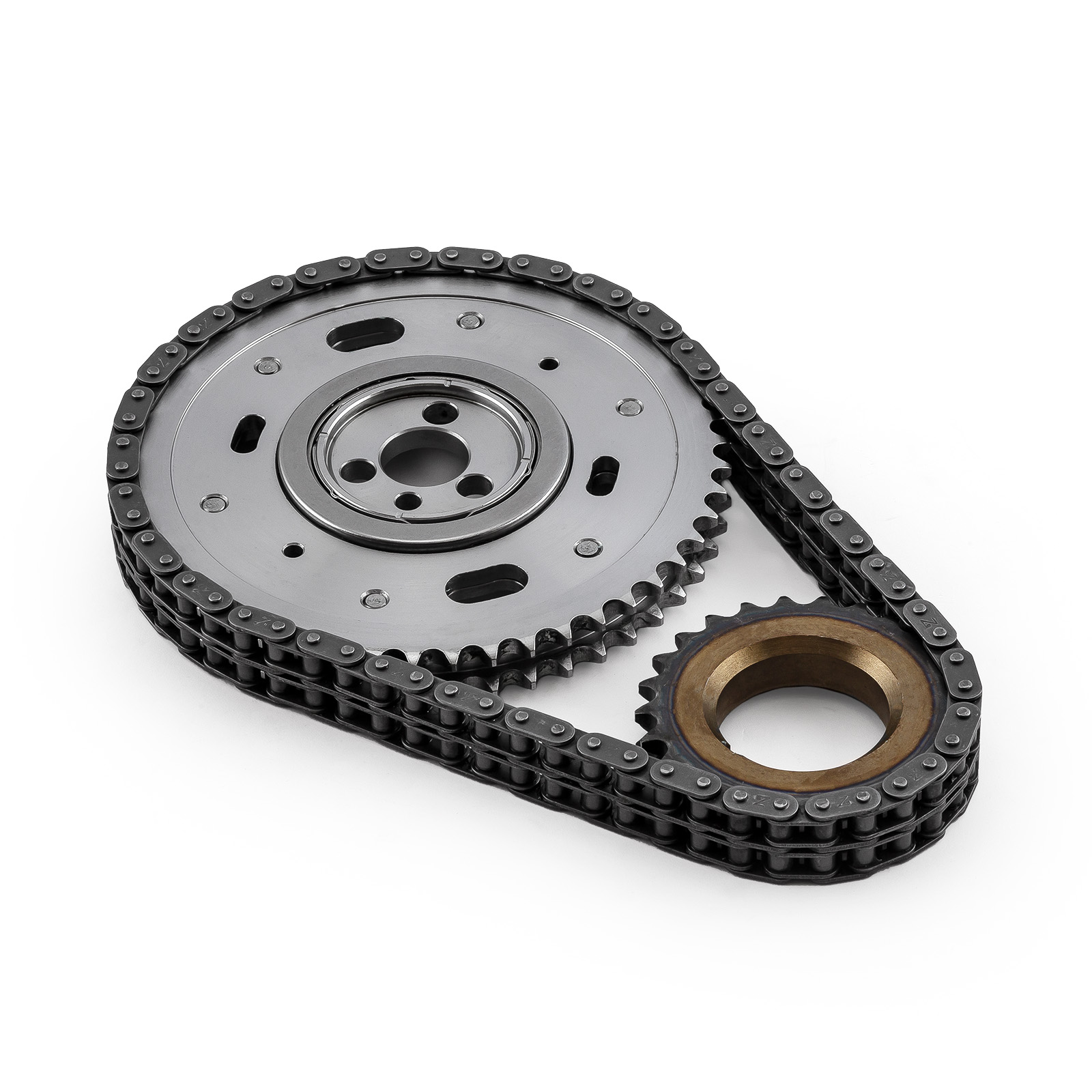 Speedmaster® PCE264.1020 Chevy BBC 454 Double Roller 2pc Adj Billet Steel Timing Chain Kit