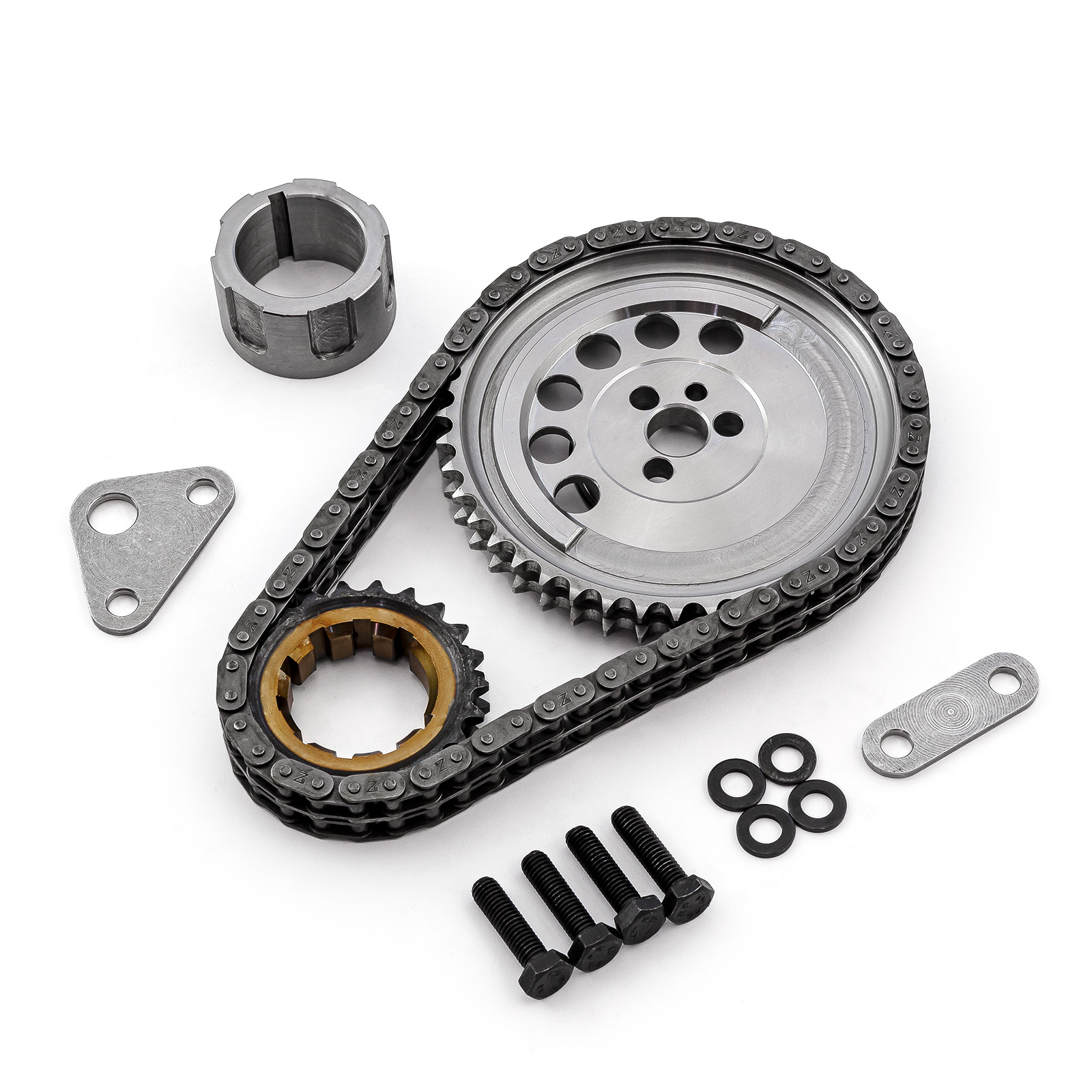 Speedmaster® PCE264.1023 Chevy GM LS3 Double Roller 9 Keyway Billet Steel Timing Chain Kit