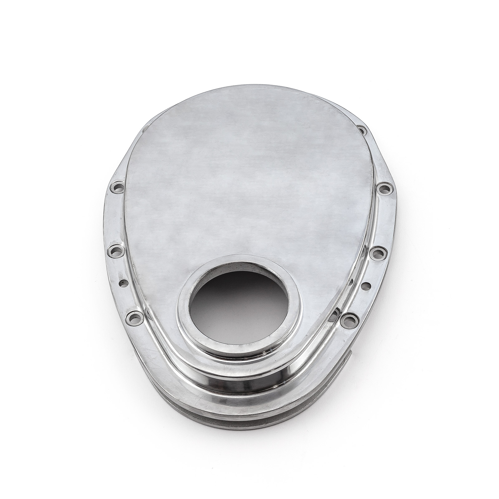 Speedmaster® PCE265.1013 Chevy SBC 350 Aluminum Timing Chain Cover Polished w/Gasket, Seal & Bolts