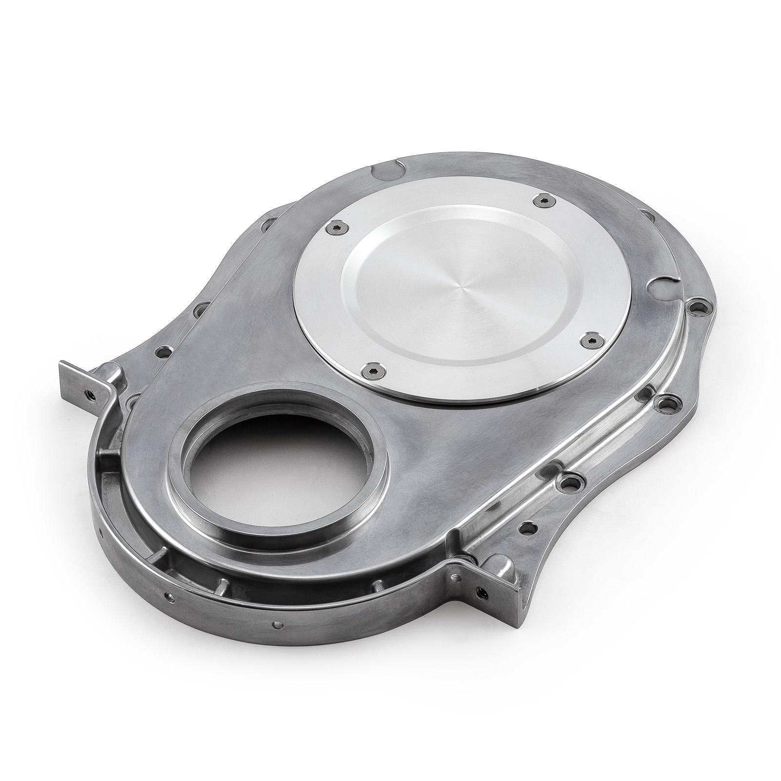 Speedmaster® PCE265.1021 Chevy BBC 454 Gen 1-4 2-Piece Aluminum Timing Chain Cover w/ Inspection Plate