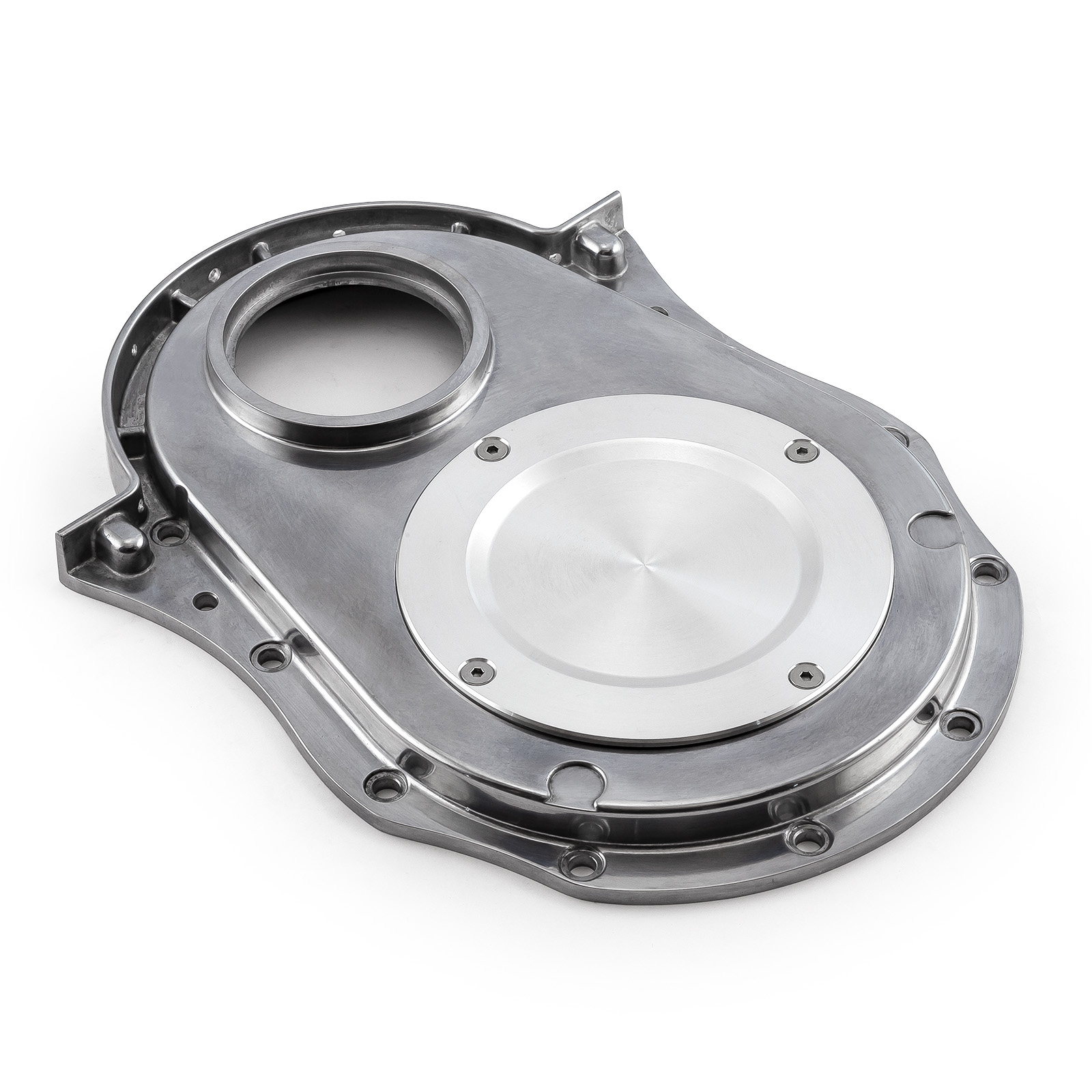 Speedmaster® PCE265.1021 Chevy BBC 454 Gen 1-4 2-Piece Aluminum Timing Chain Cover w/ Inspection Plate